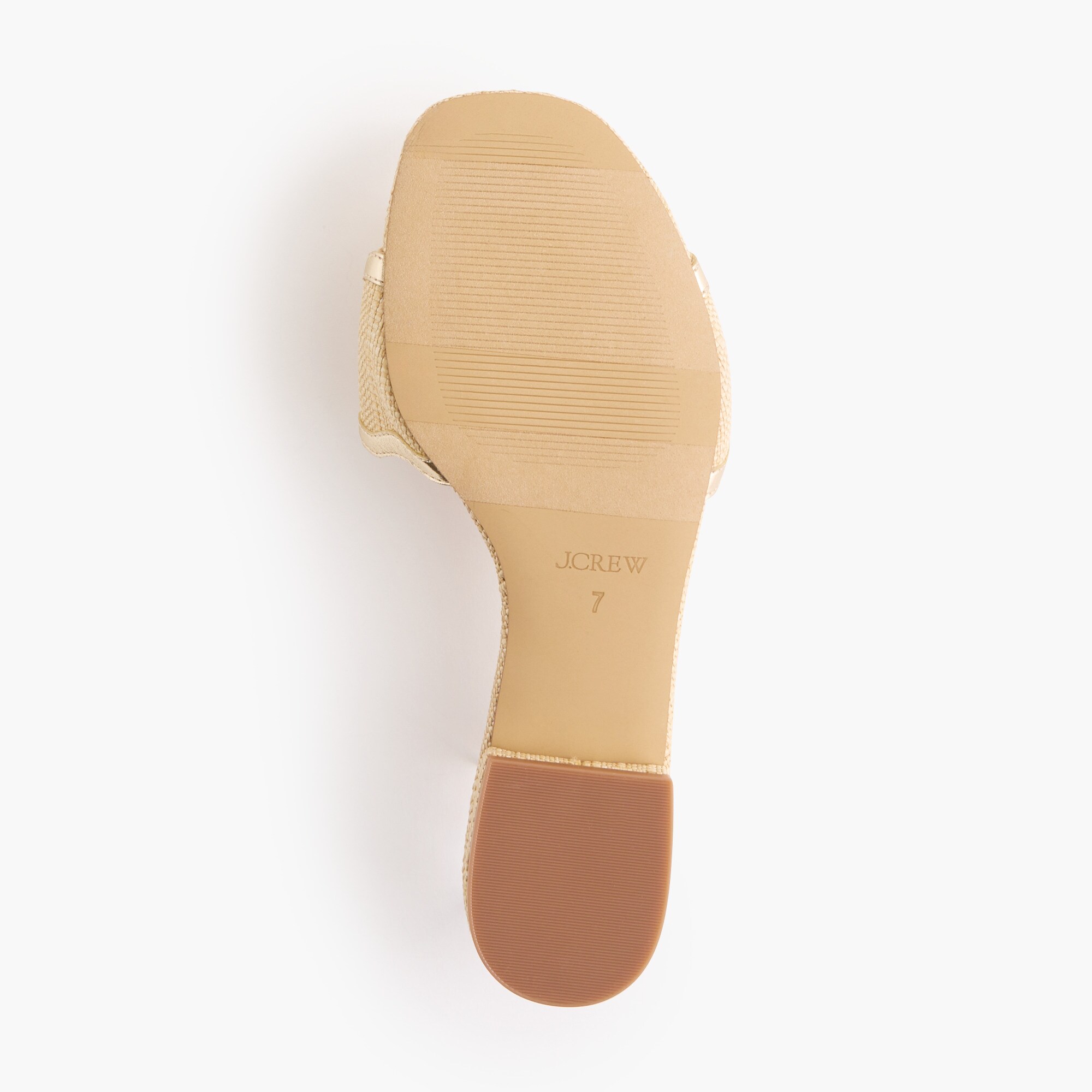 Scalloped slide sandals