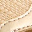 Scalloped slide sandals RAFFIA GOLD MULTI