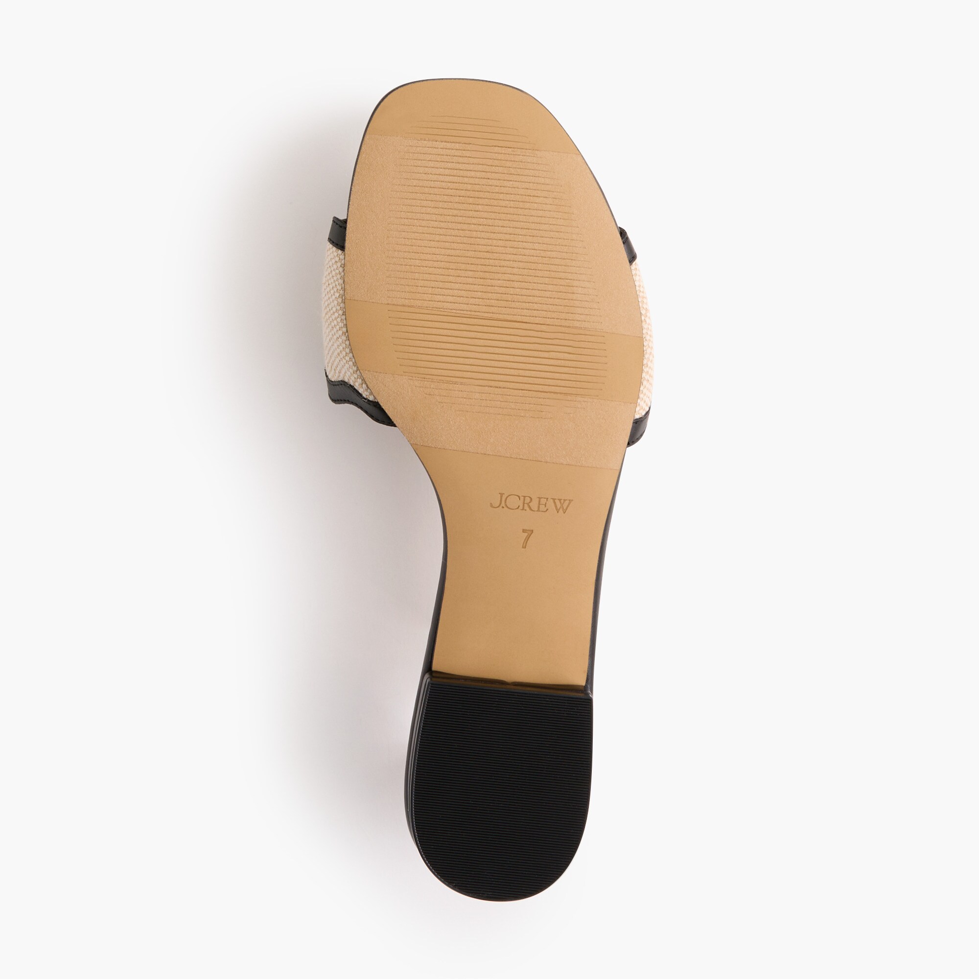 Scalloped slide sandals