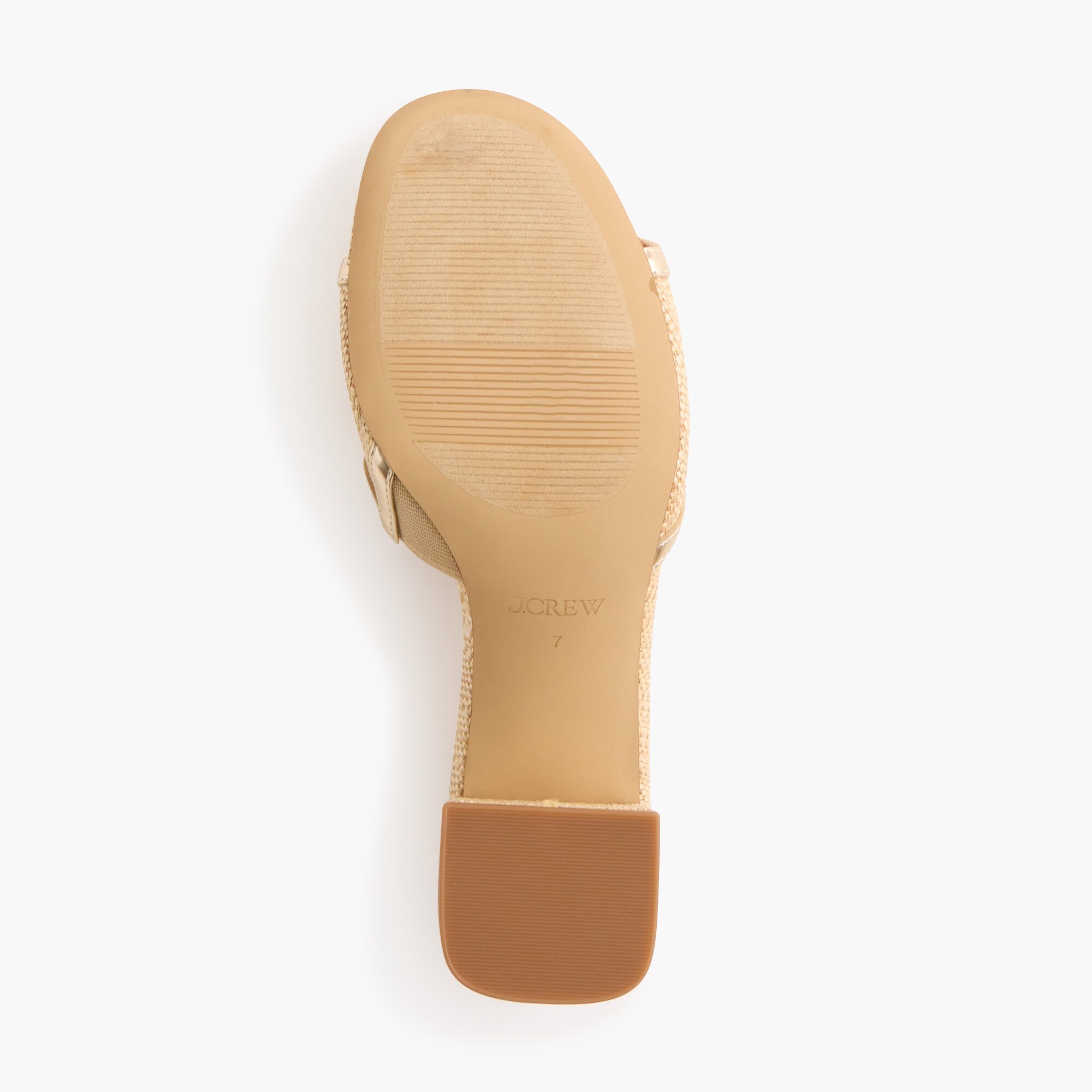Scalloped heeled sandals
