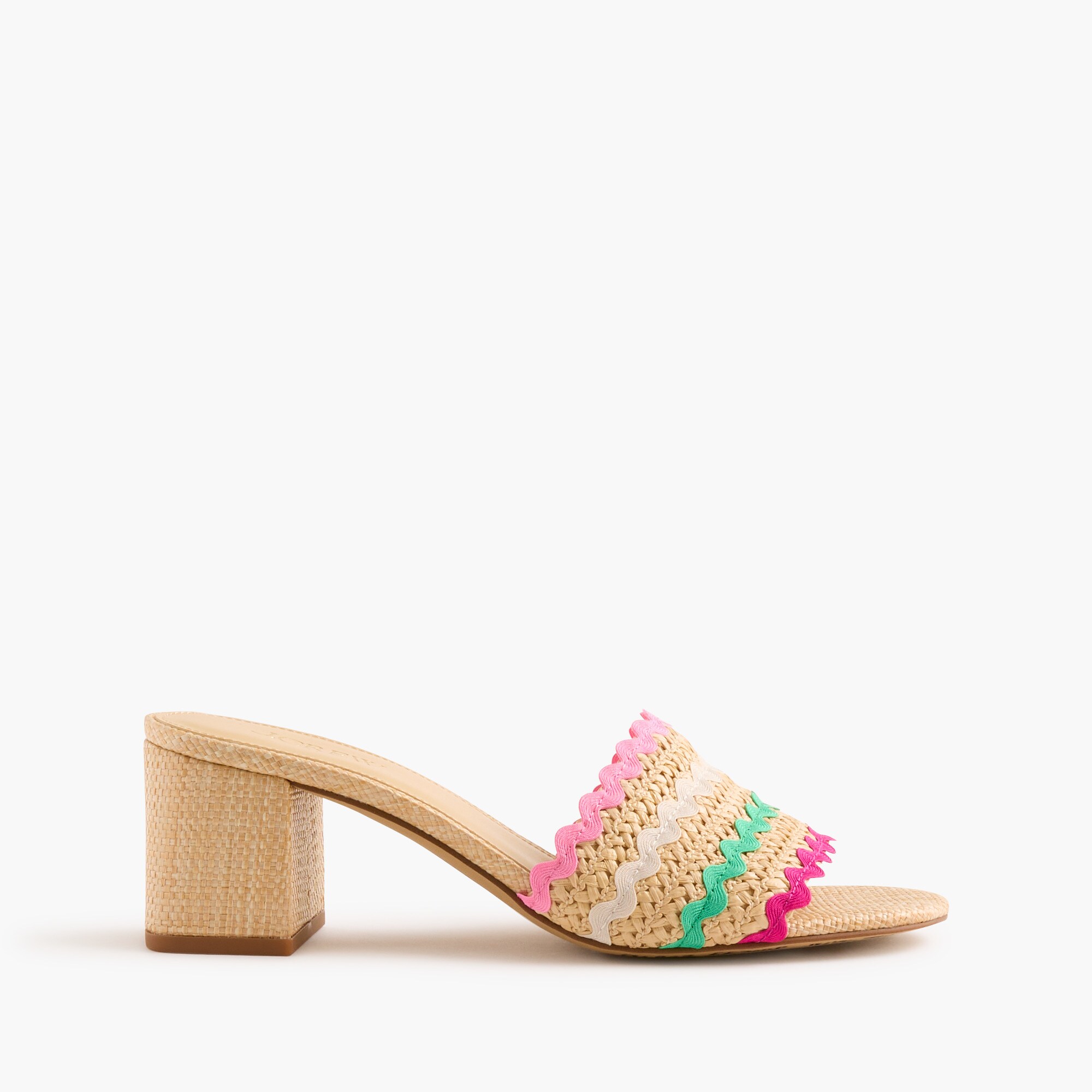 Woven heeled sandals