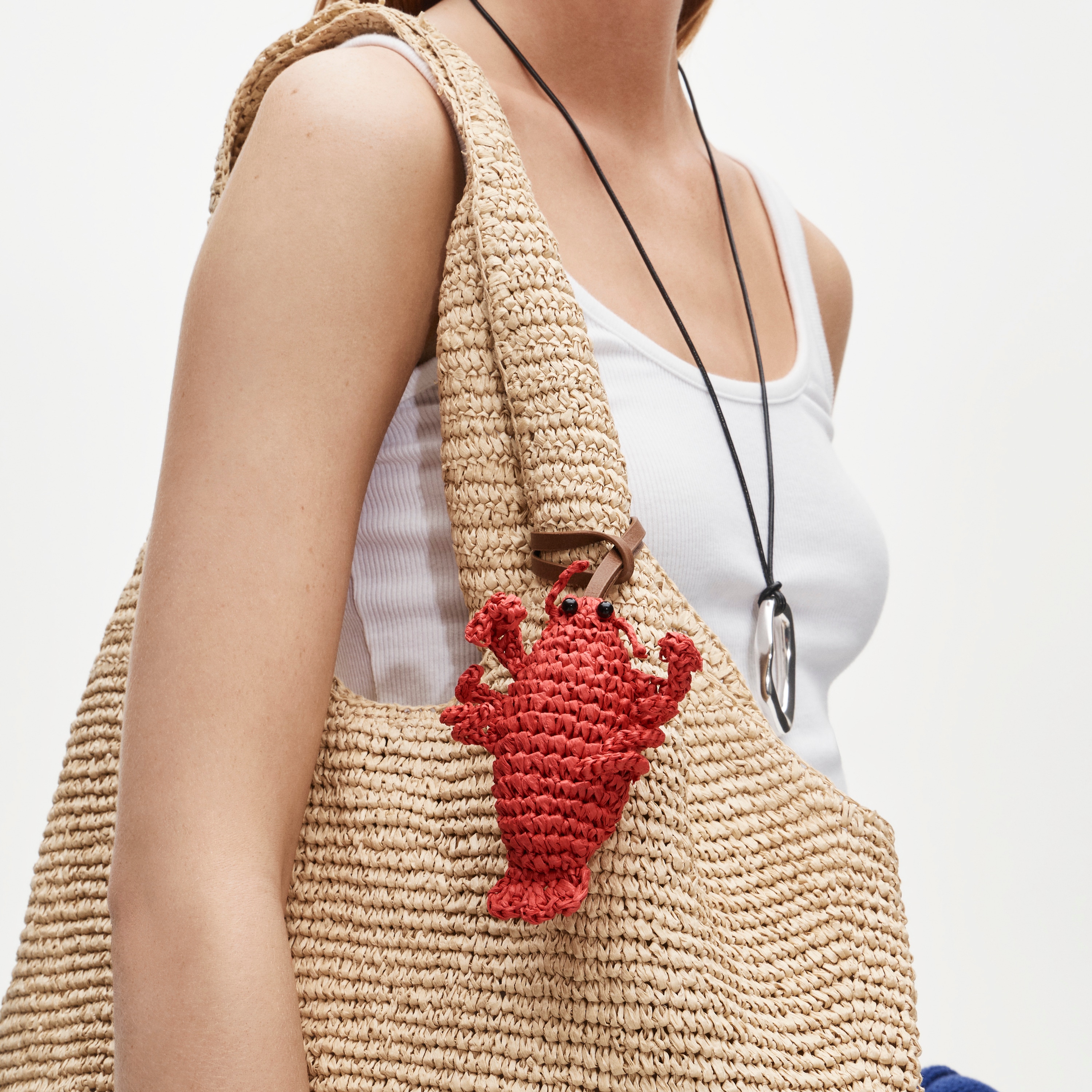 Handwoven Raffia Lobster Bag Charm For Women | J.Crew