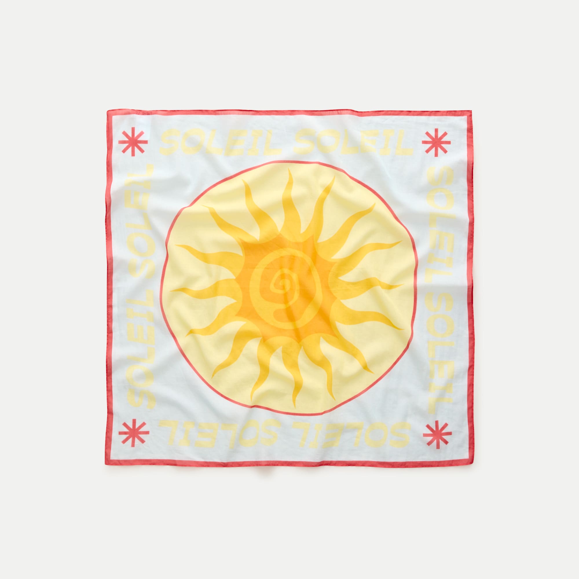 Large printed cotton scarf