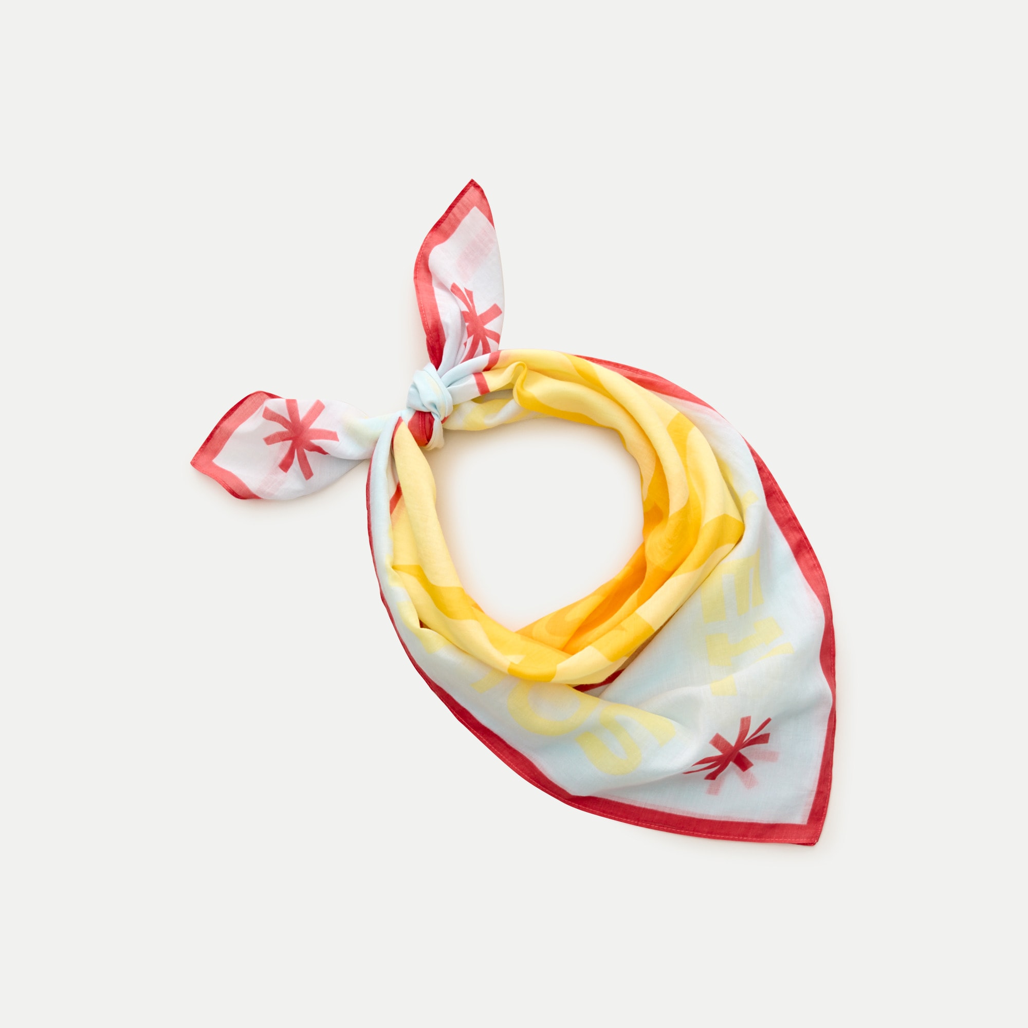 Large printed cotton scarf