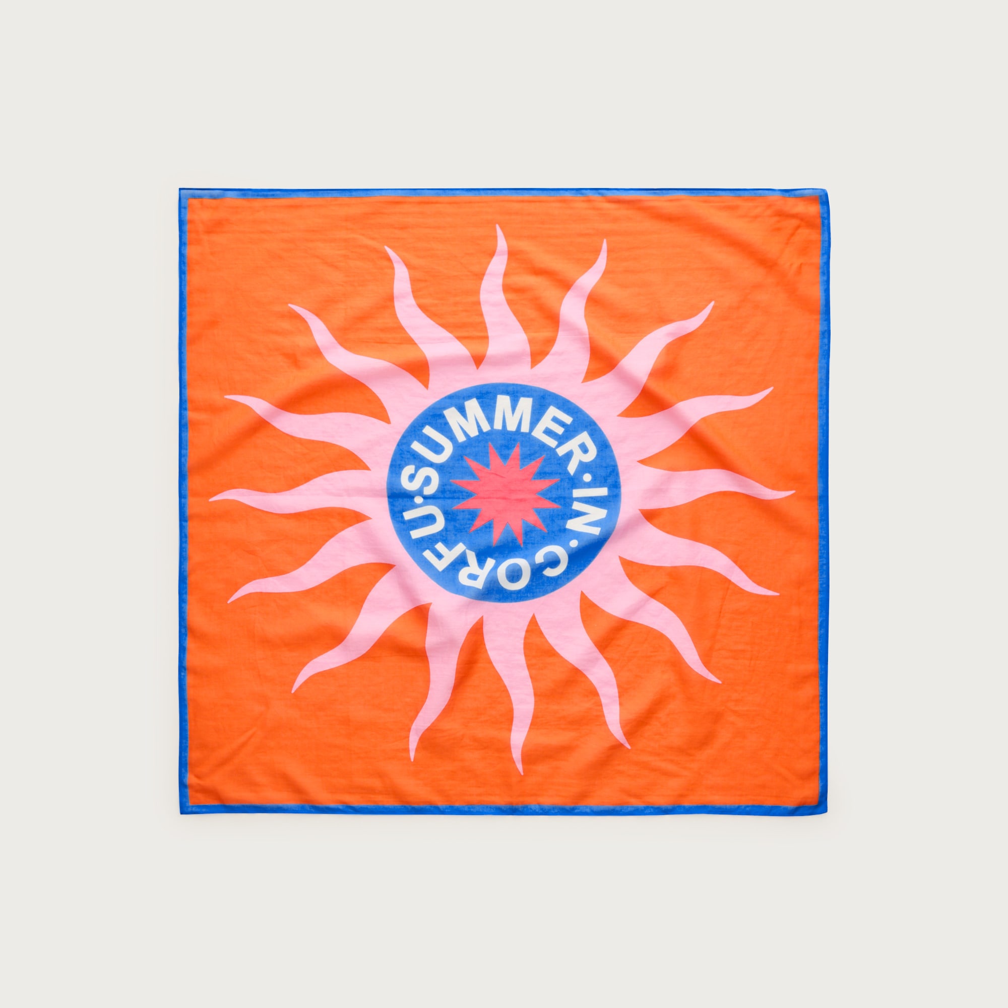 Large printed cotton scarf