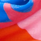 Large printed cotton scarf SUMMER IN CORFU SCARF P