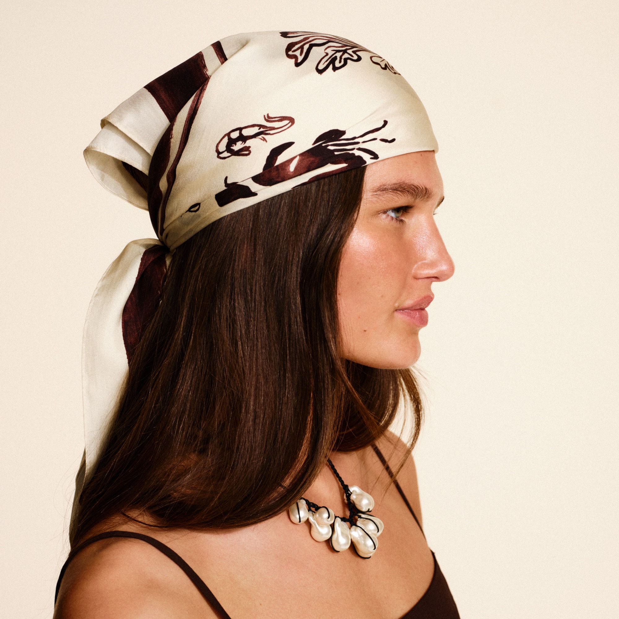 Printed silk scarf