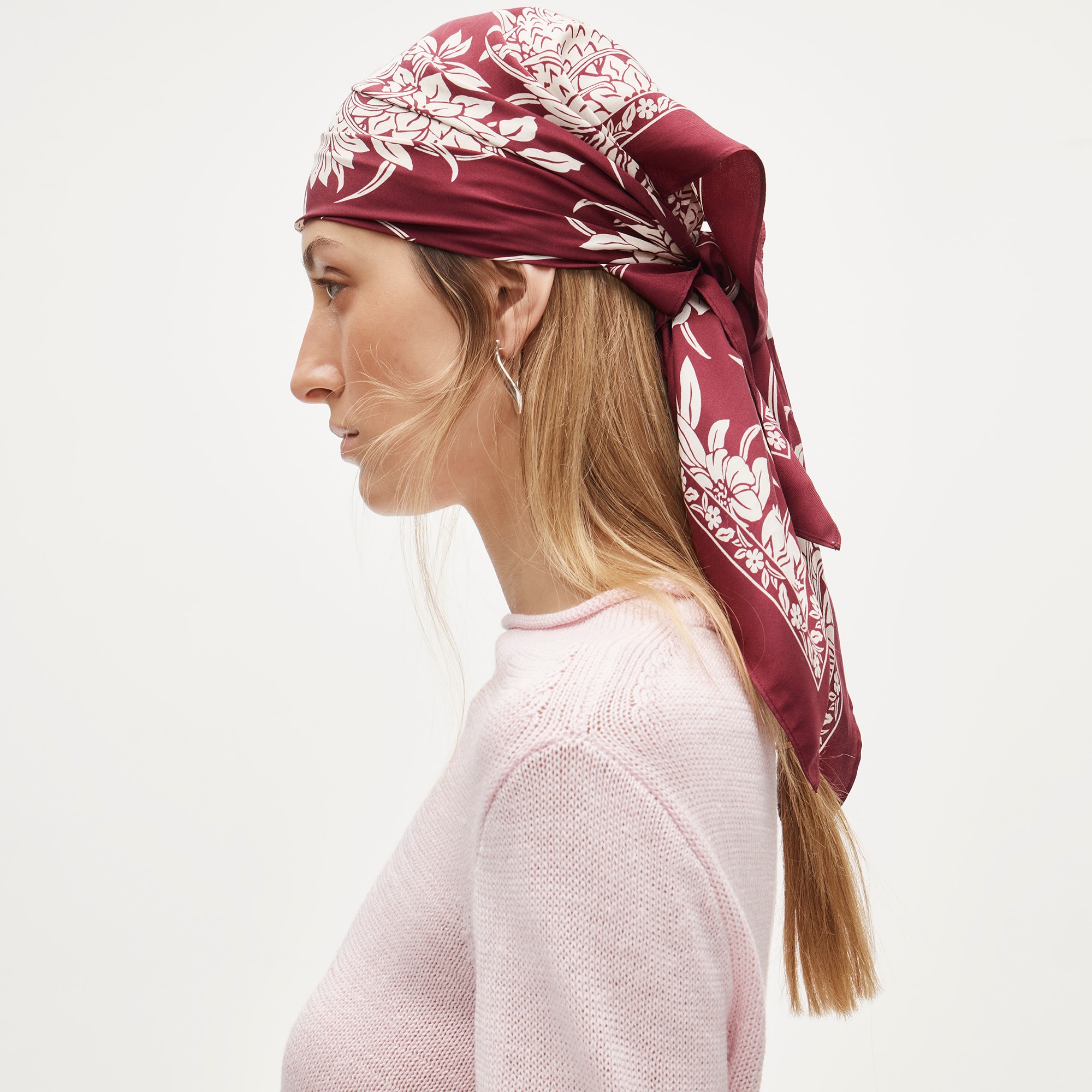 Printed silk scarf