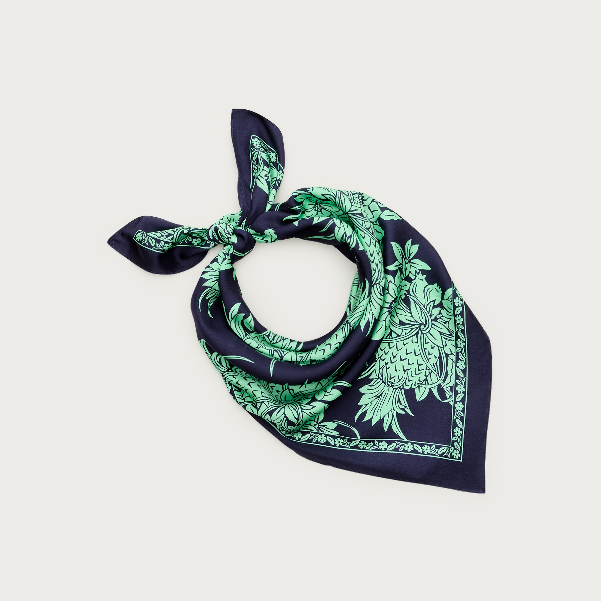 Printed silk scarf