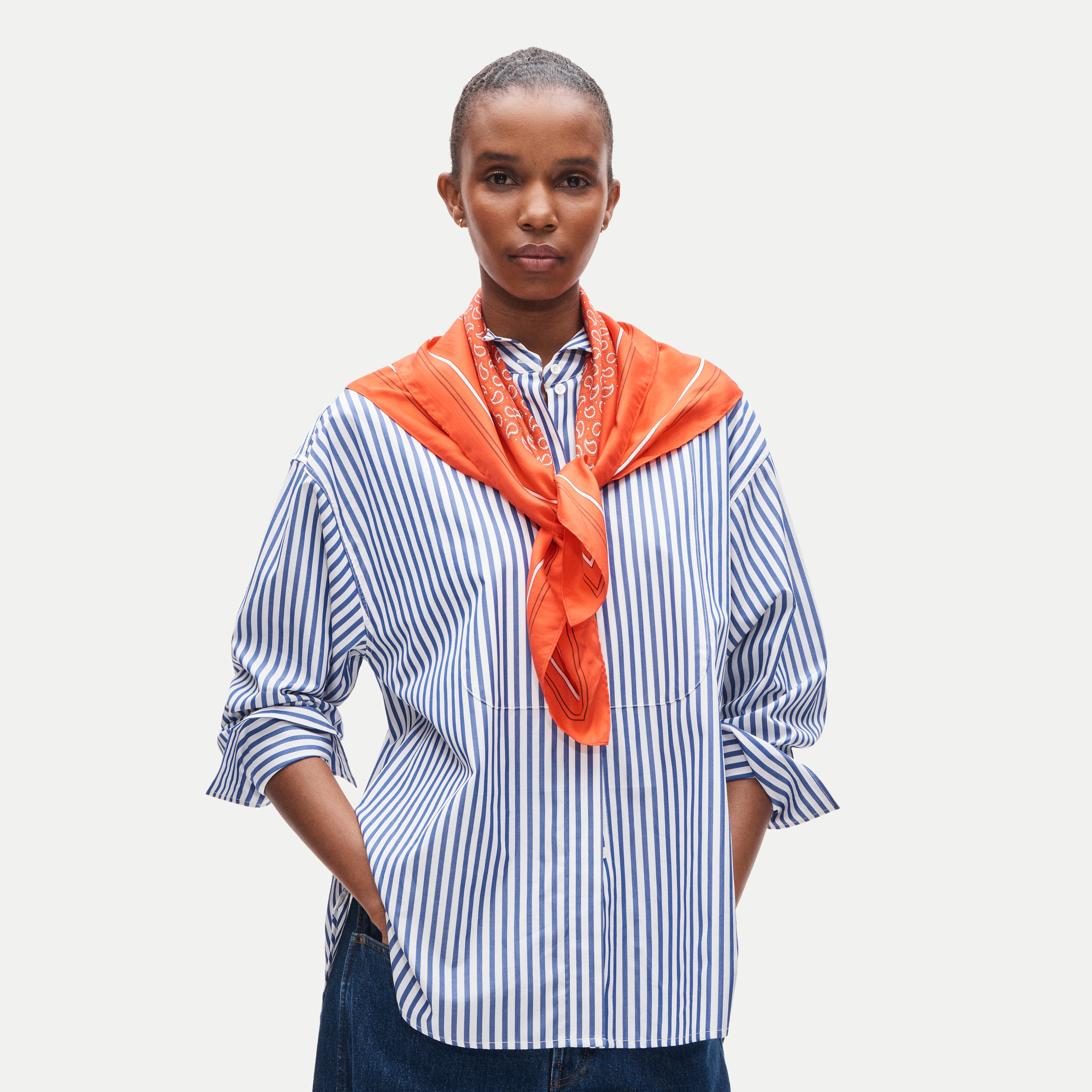 Printed silk scarf
