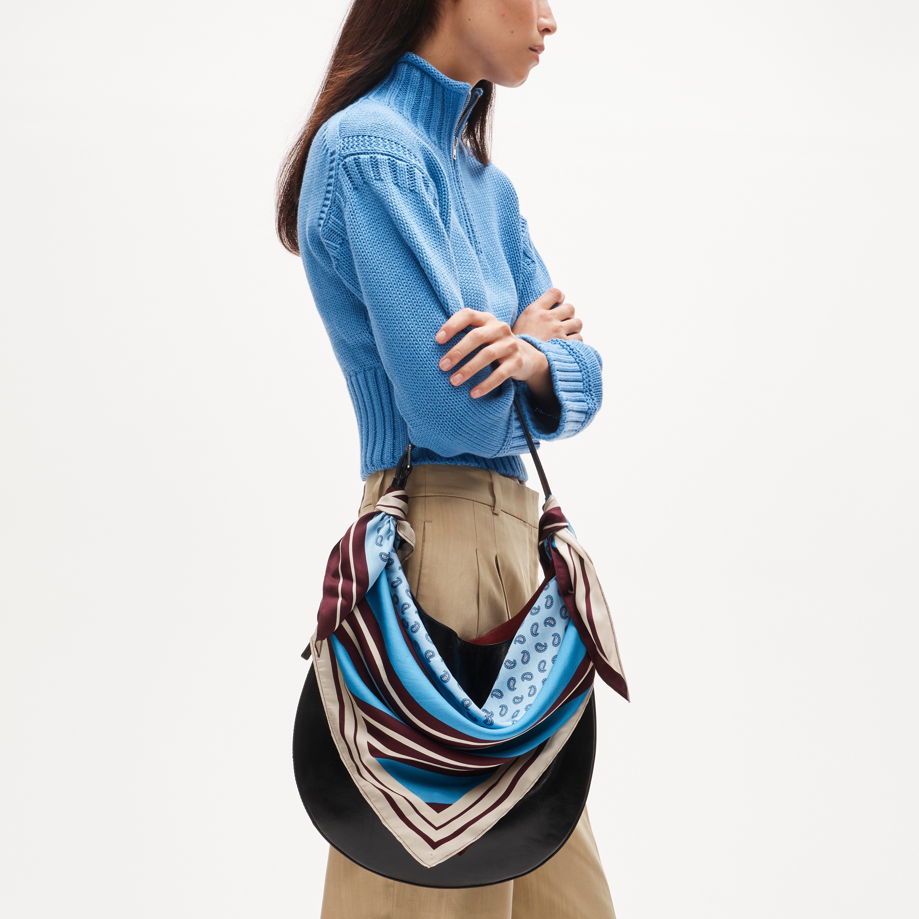 Printed silk scarf