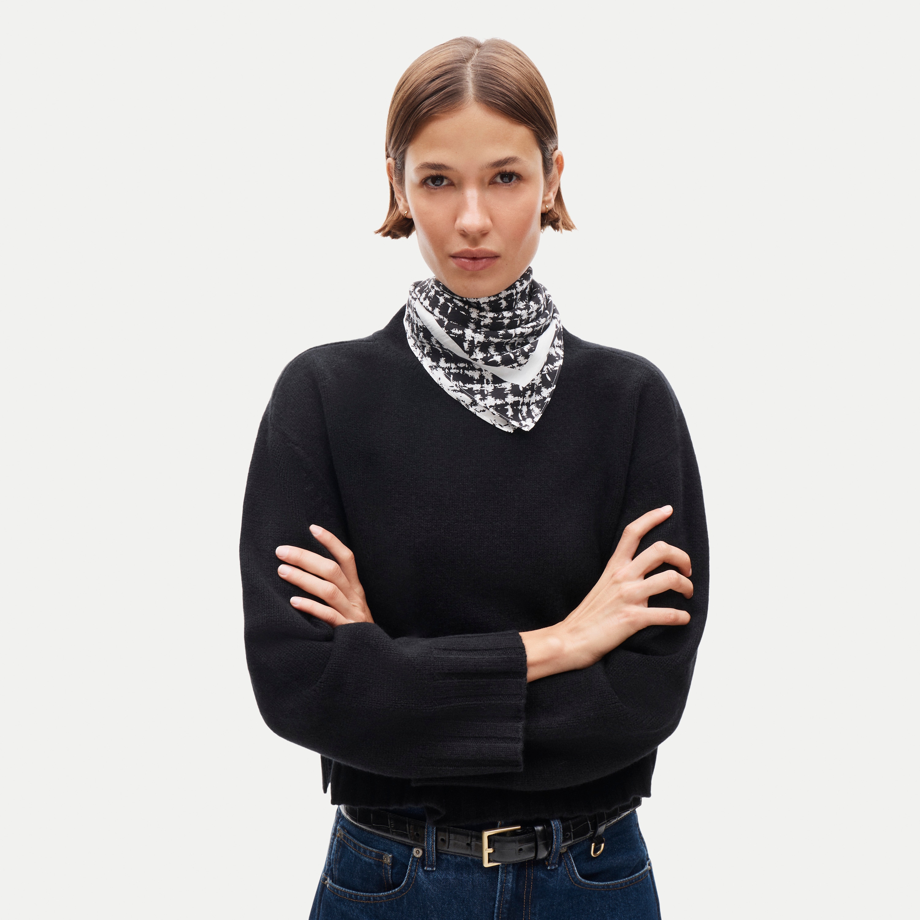 Printed silk scarf