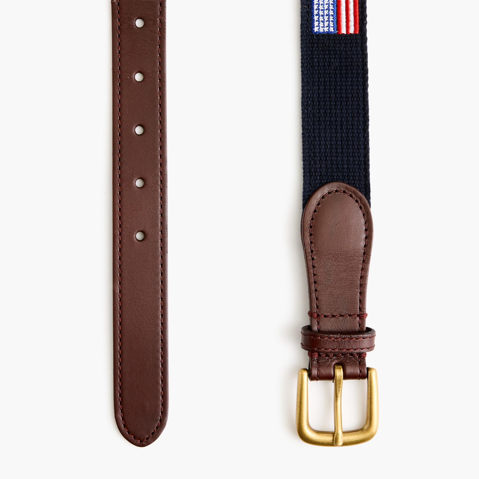 Embroidered flag belt