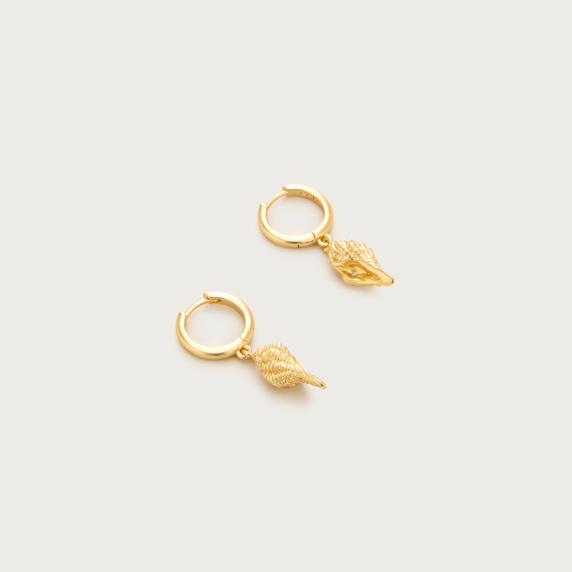 Shell huggie hoop earrings