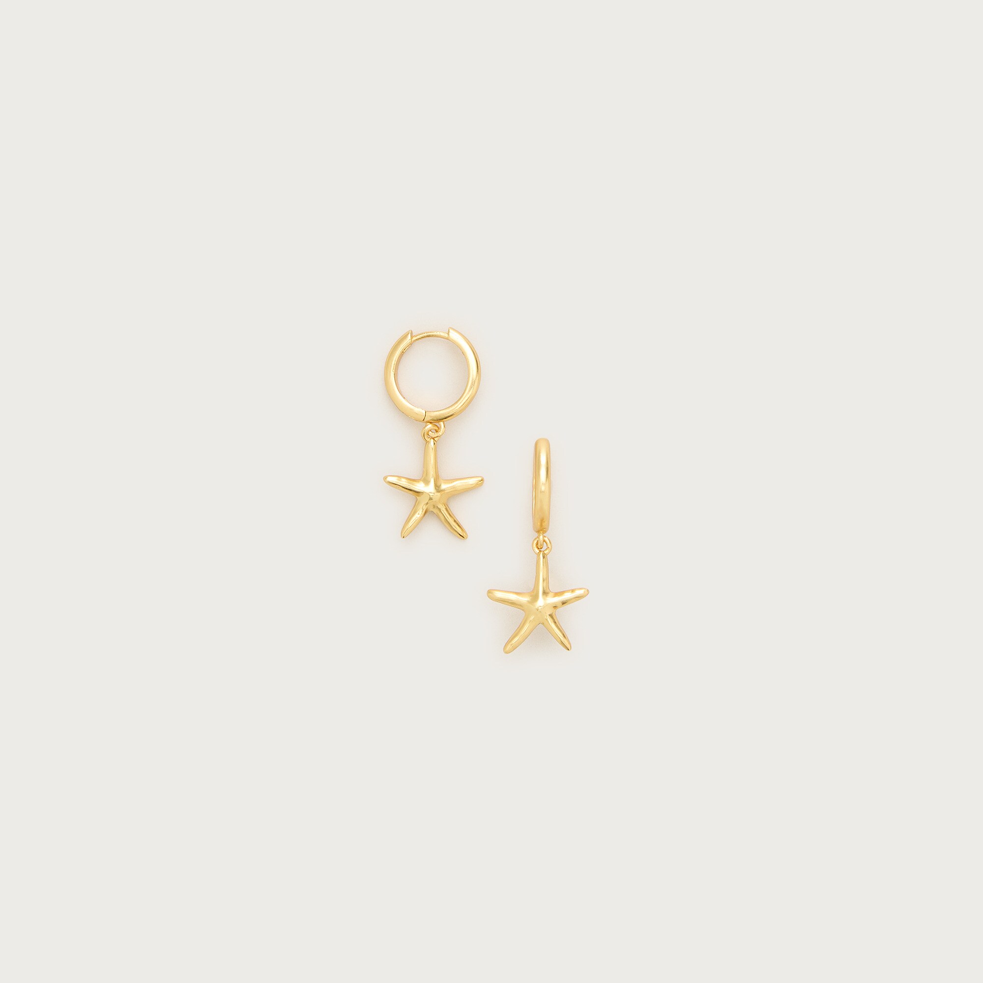 Starfish huggie hoop earrings