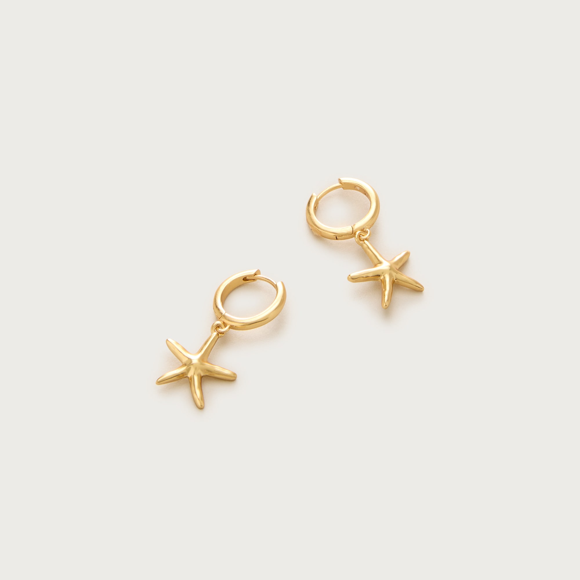 Starfish huggie hoop earrings