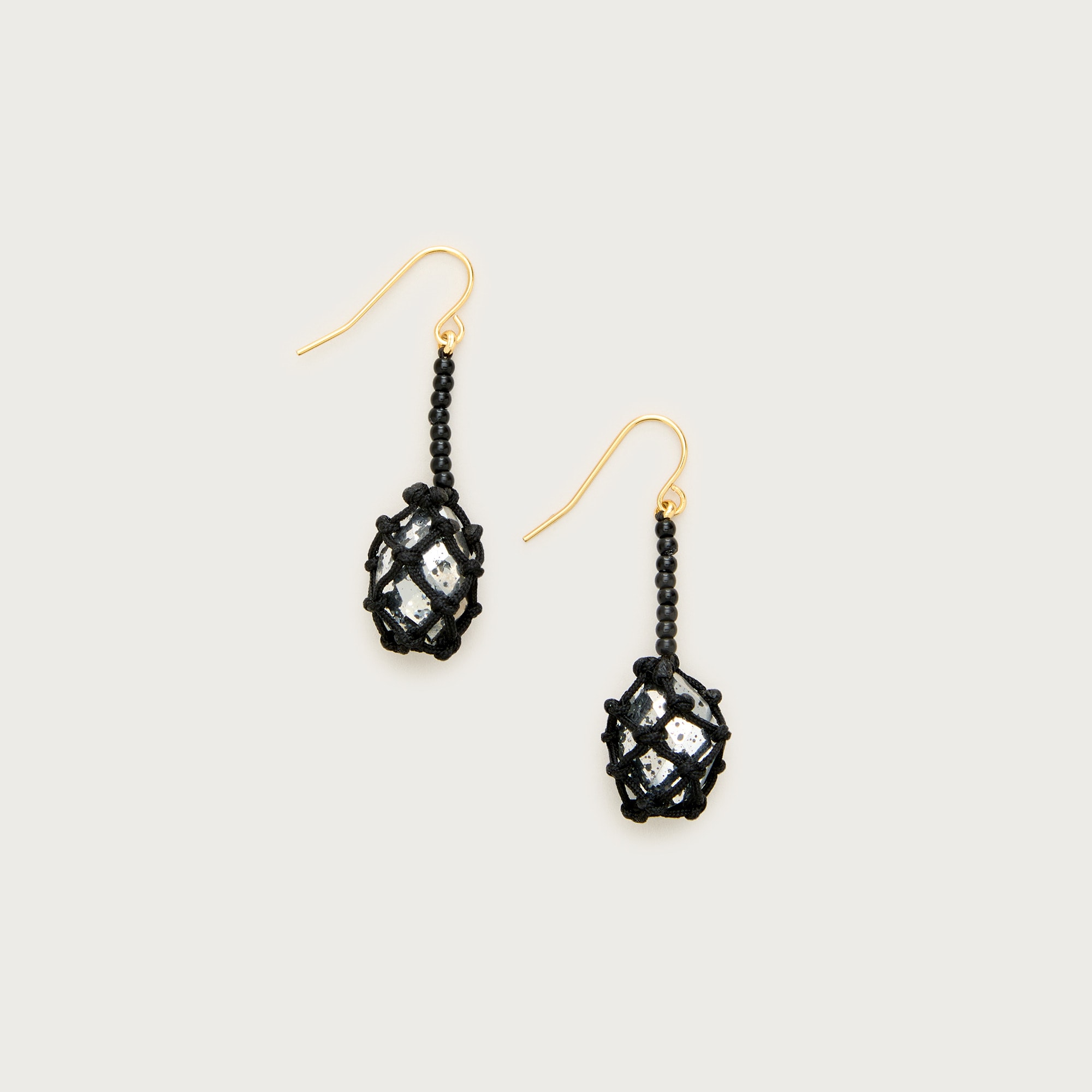 Crystal net earrings from J.Crew - $36