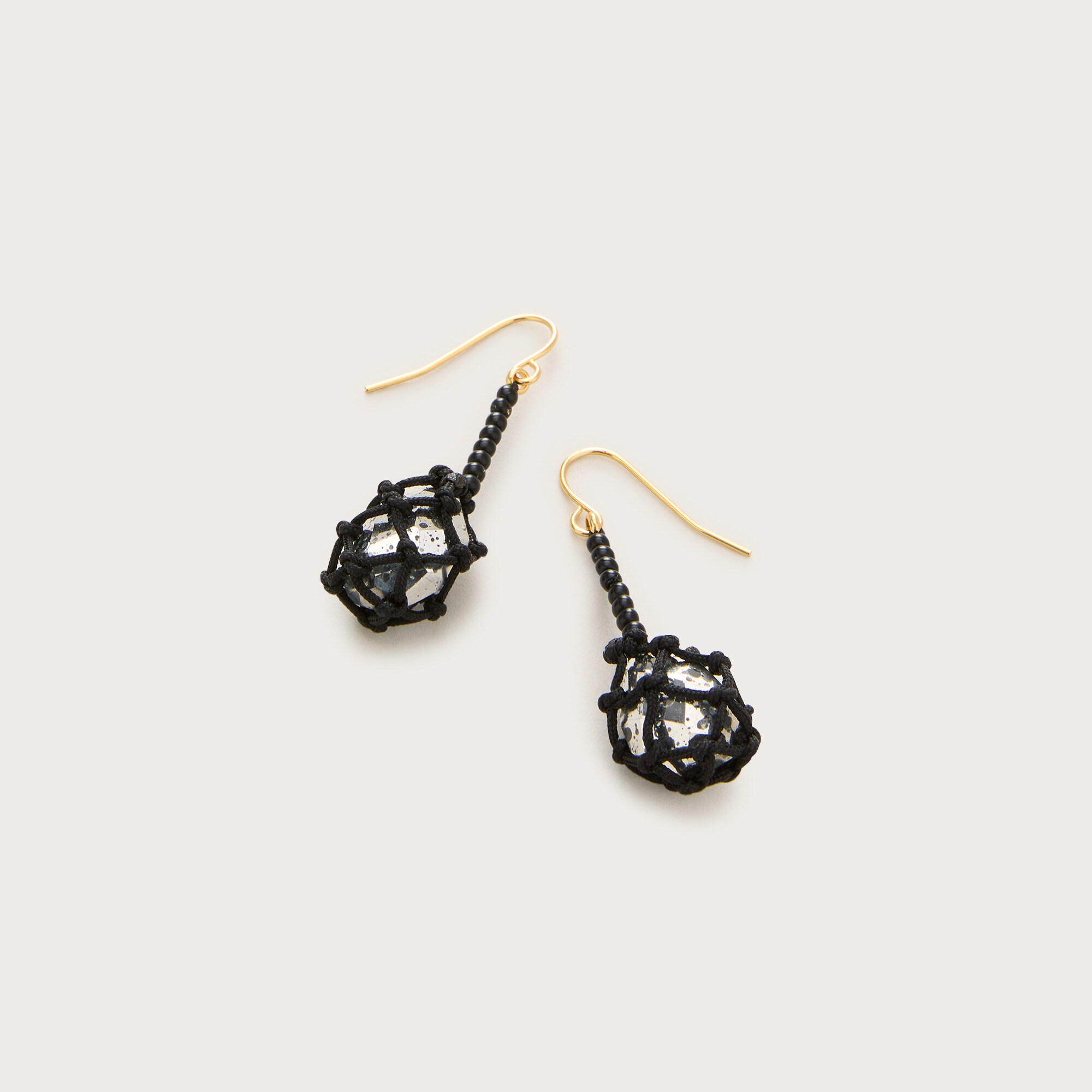 Crystal net earrings