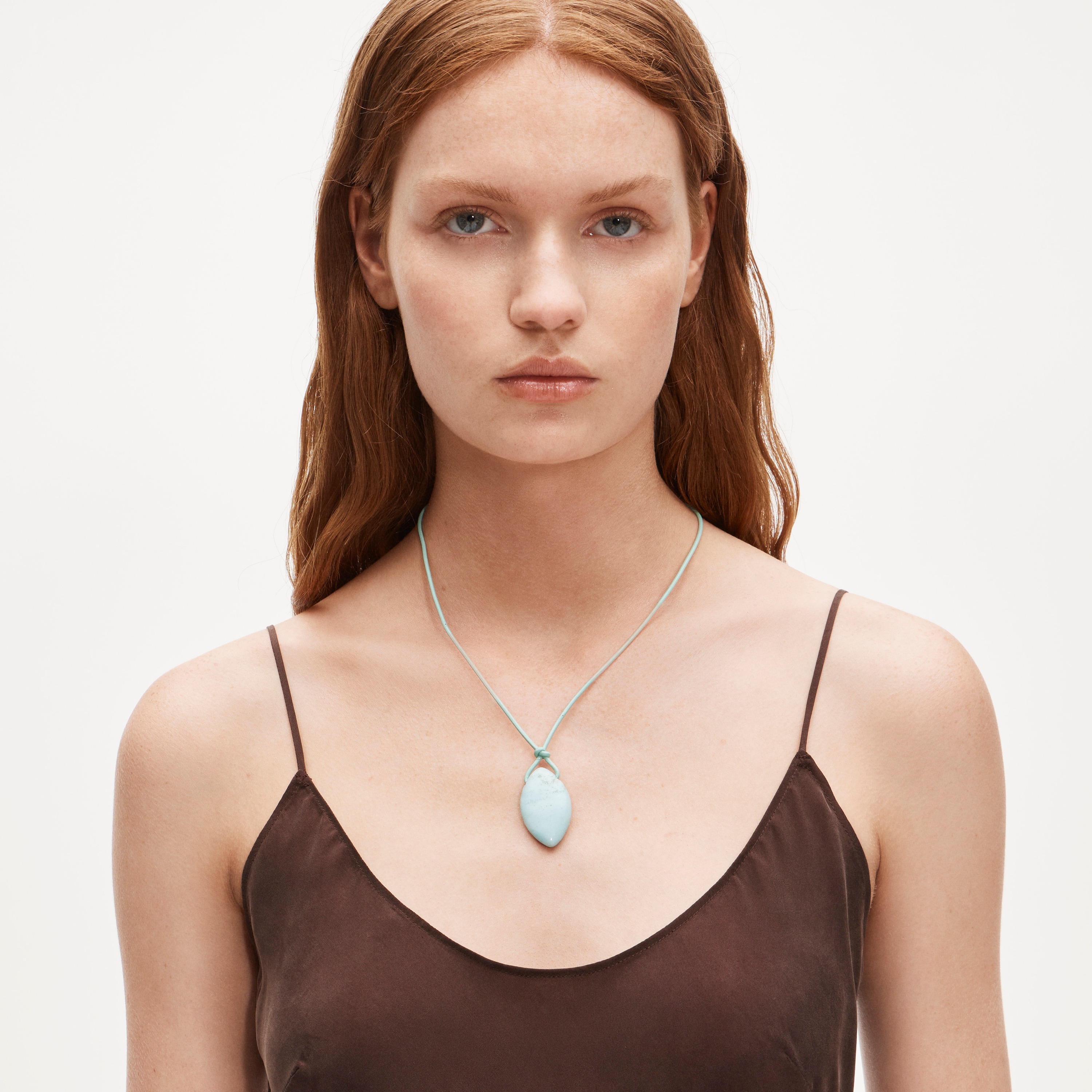 Semiprecious stone pendant necklace