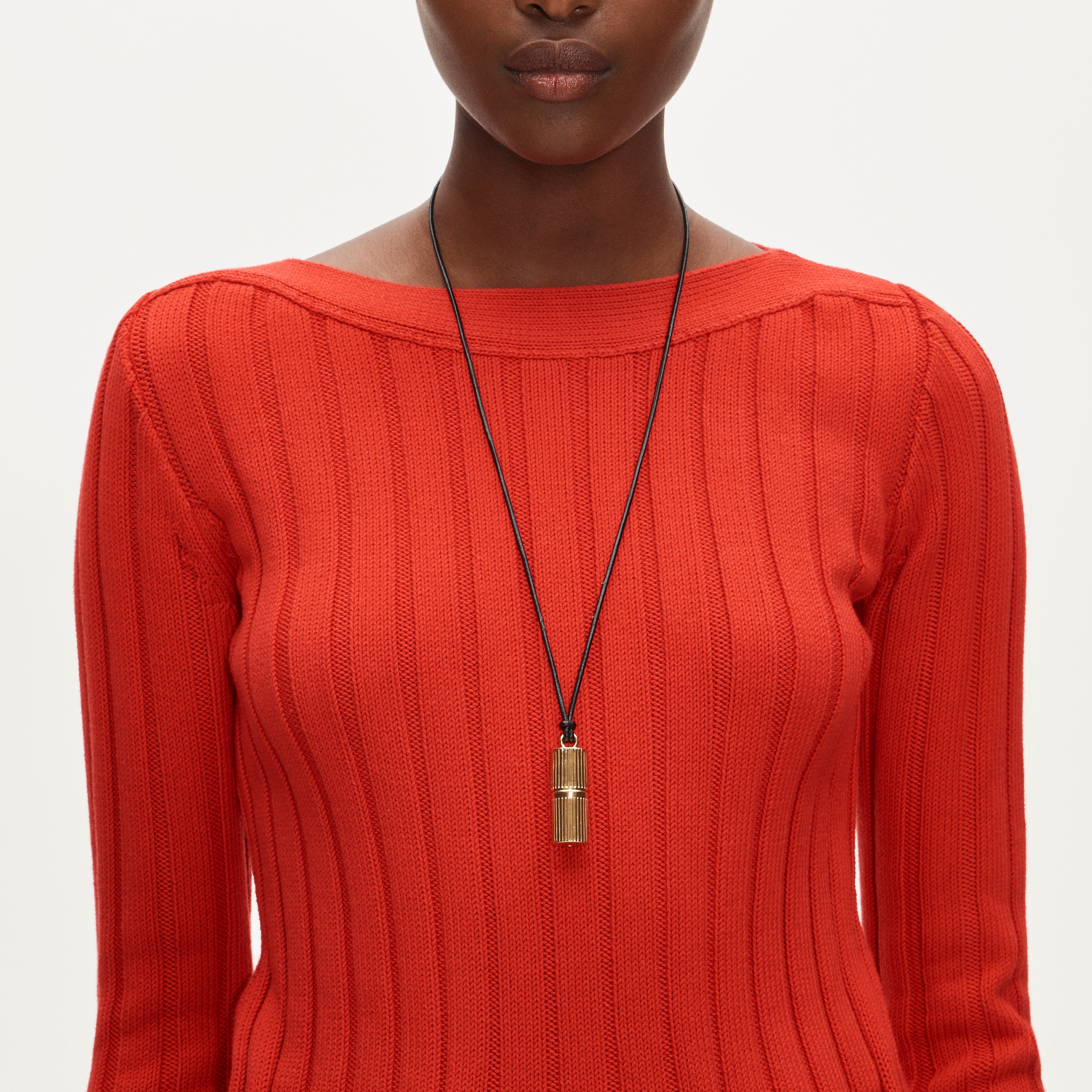 Lipstick case pendant necklace $60