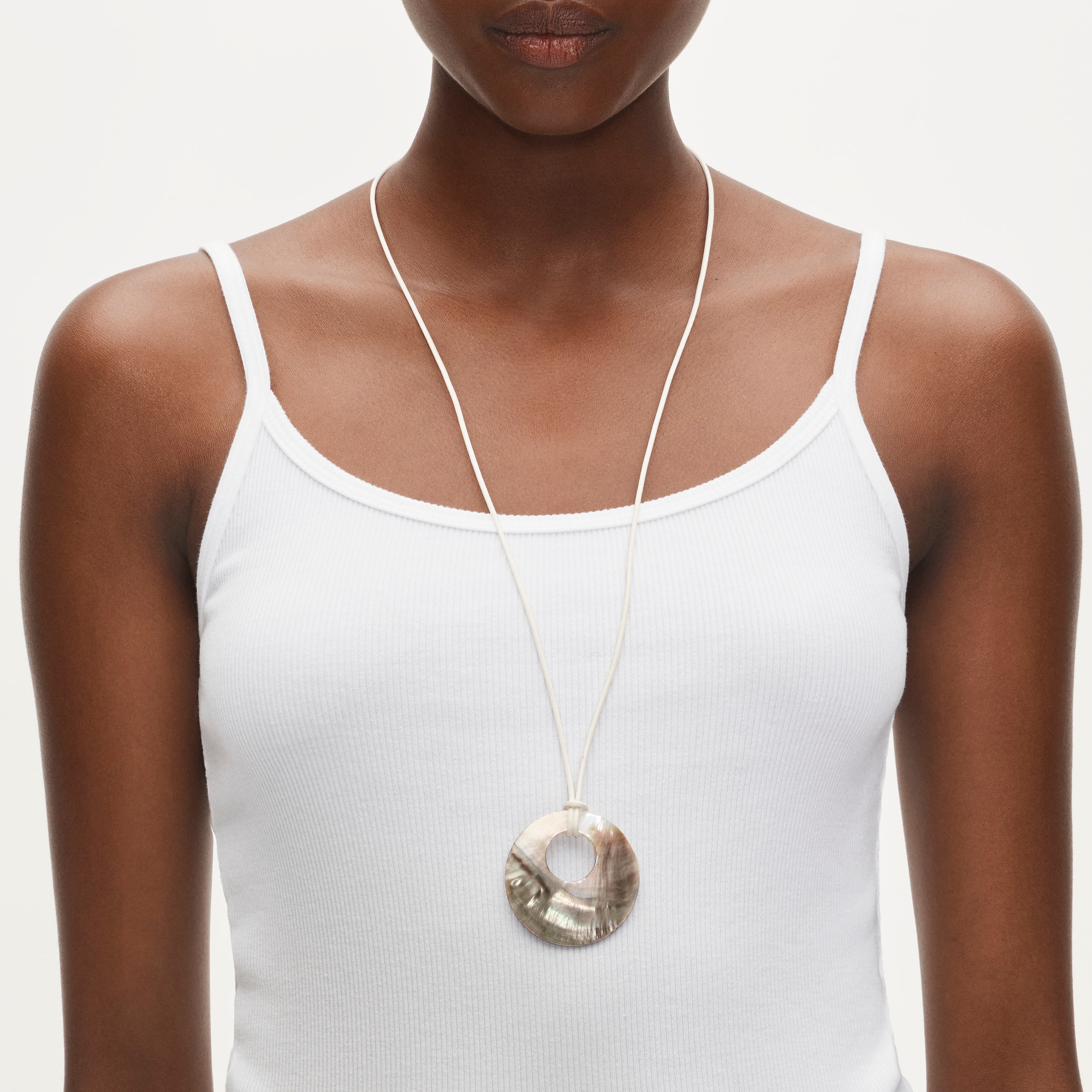 Mother-of-pearl Disc Necklace For Women | J.Crew