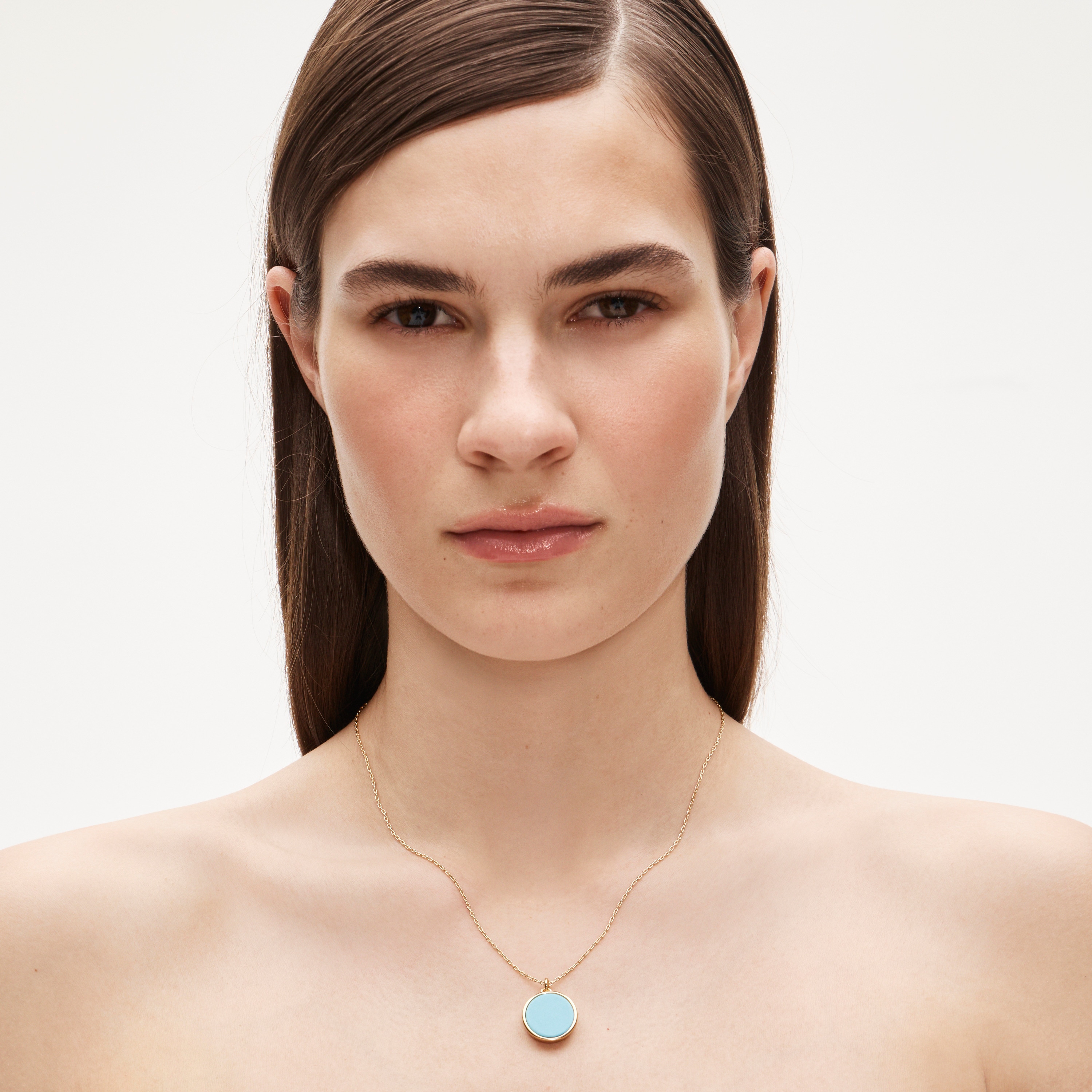 Turquoise stone pendant necklace 50$