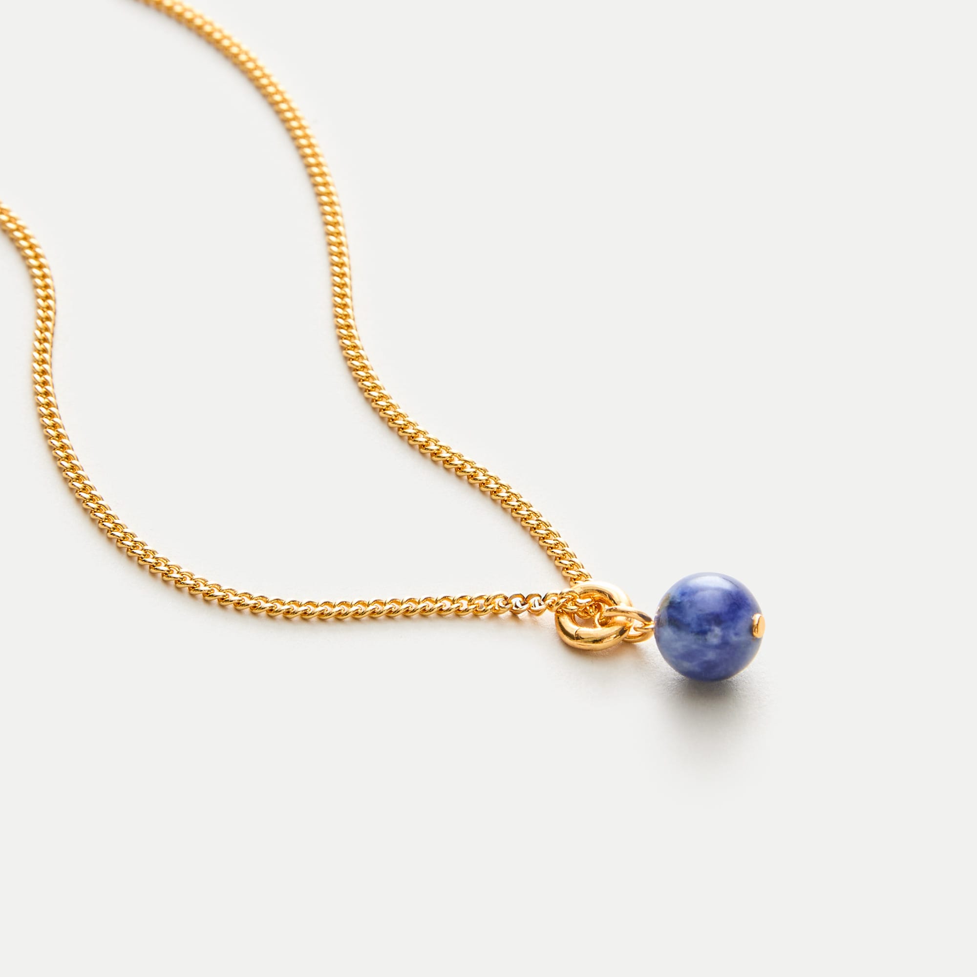 Semiprecious stone pendant necklace
