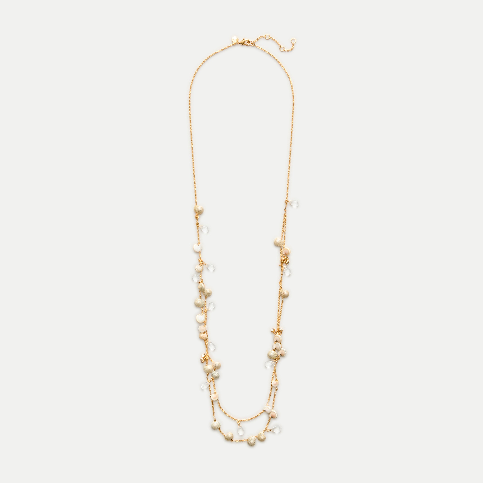 Layered shell chain necklace