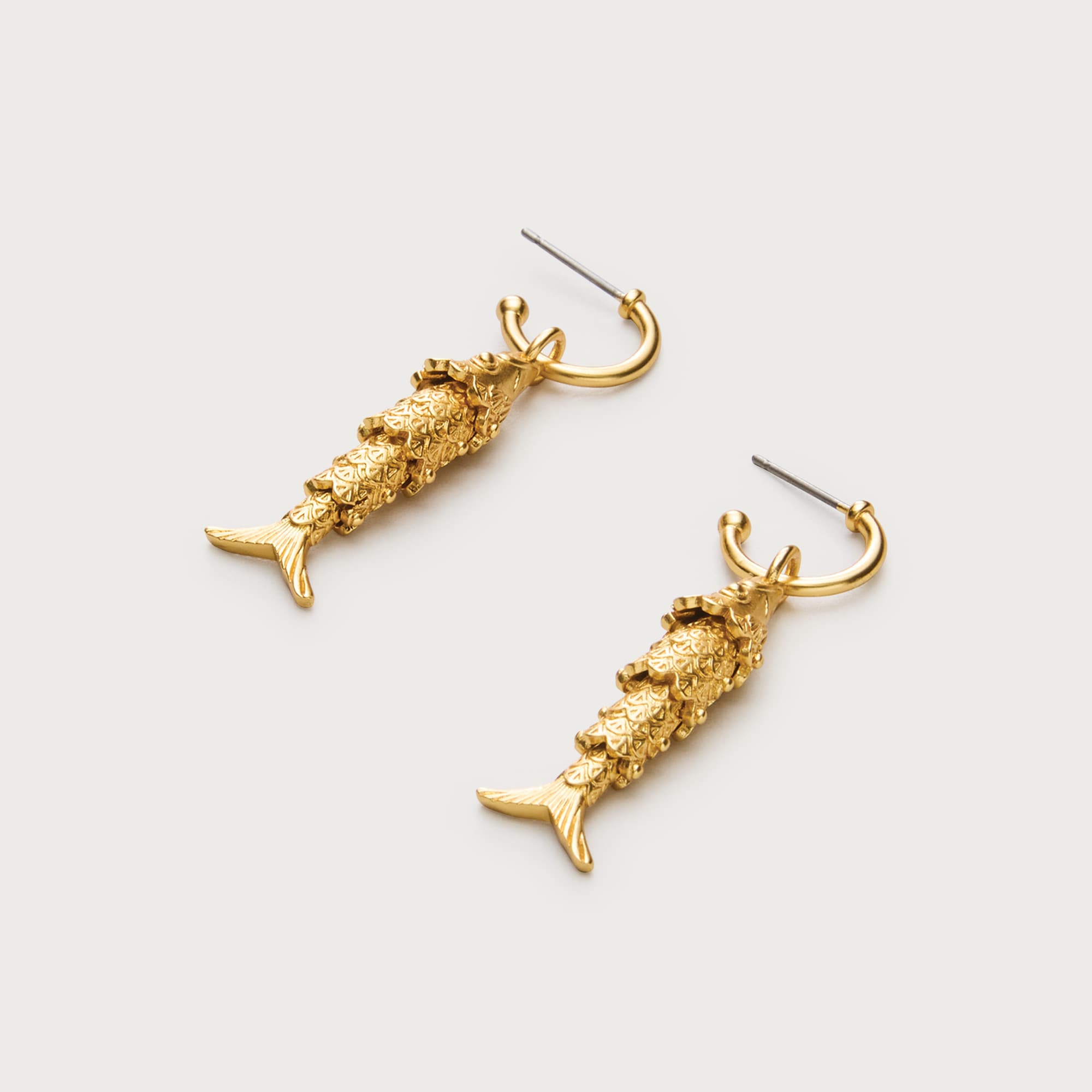 Fish huggie hoop earrings