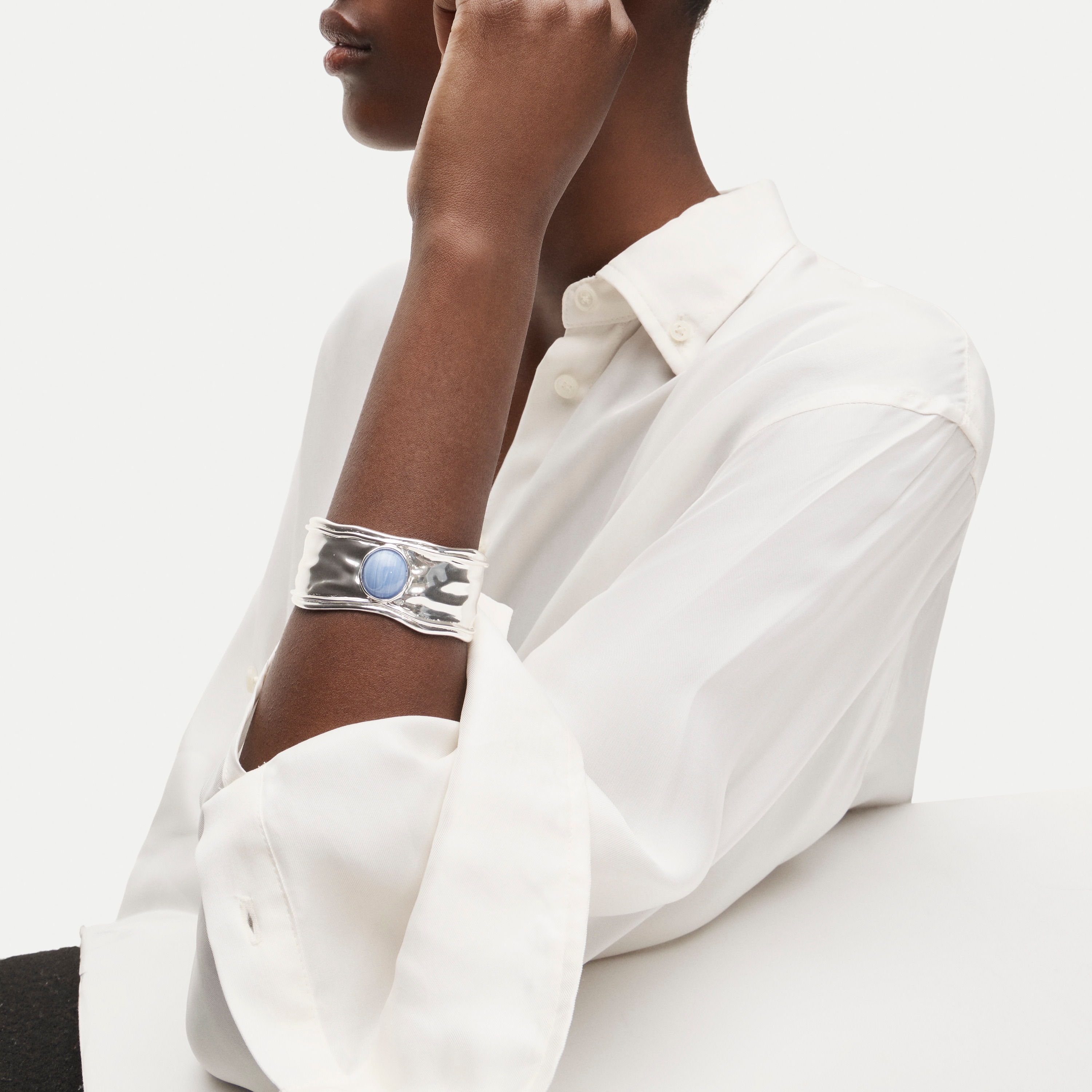 Stone cuff bracelet
