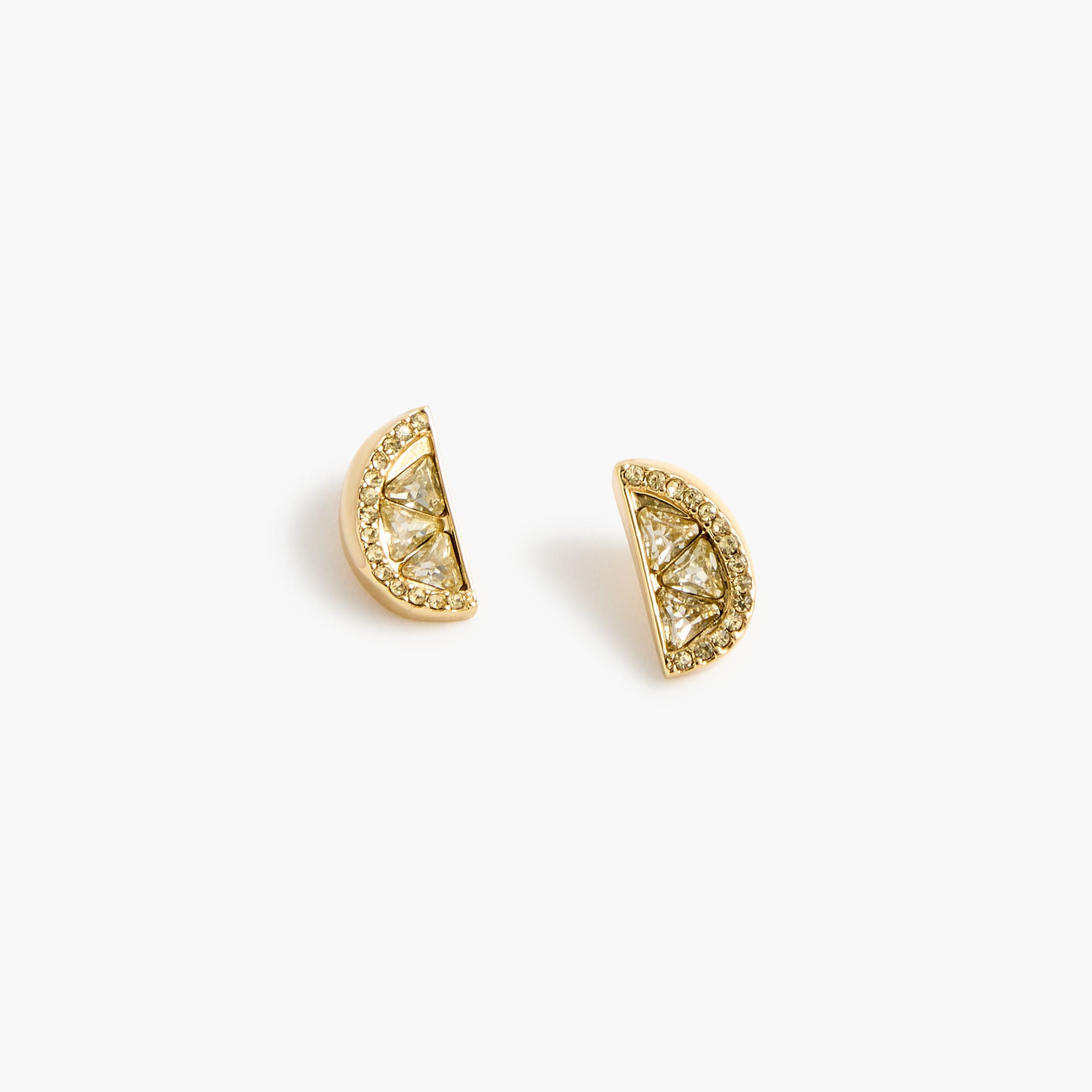 Lemon pavé stud earrings