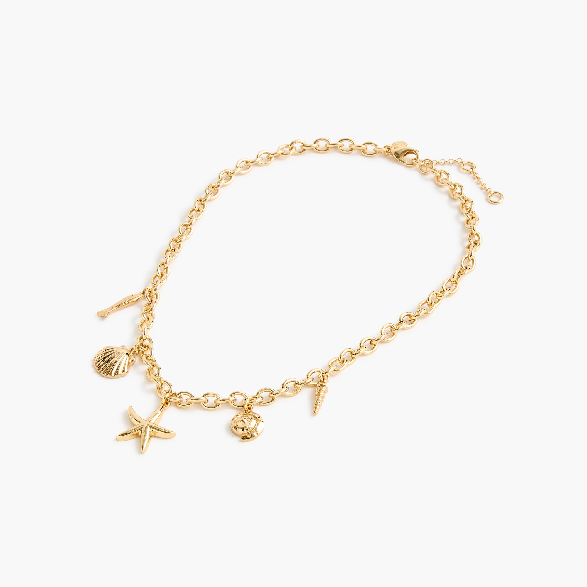 Seashell charm necklace