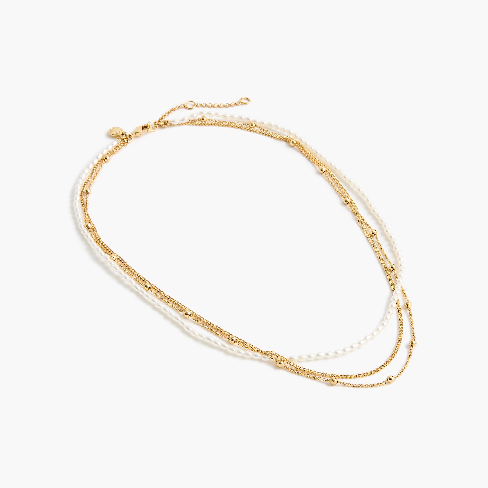 layered pearl chain necklace for women