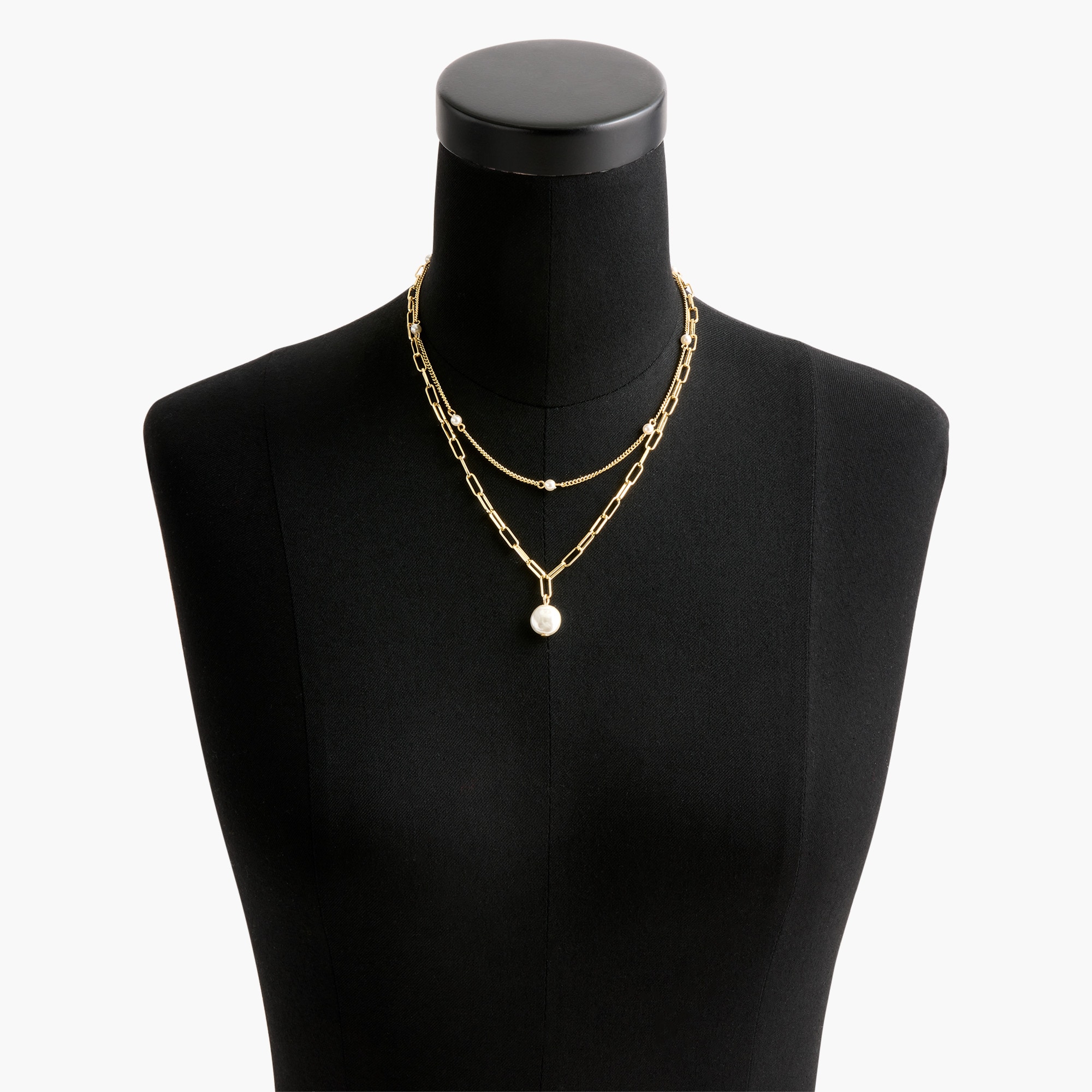 Layered Pearl Pendant Necklace For Women | Factory