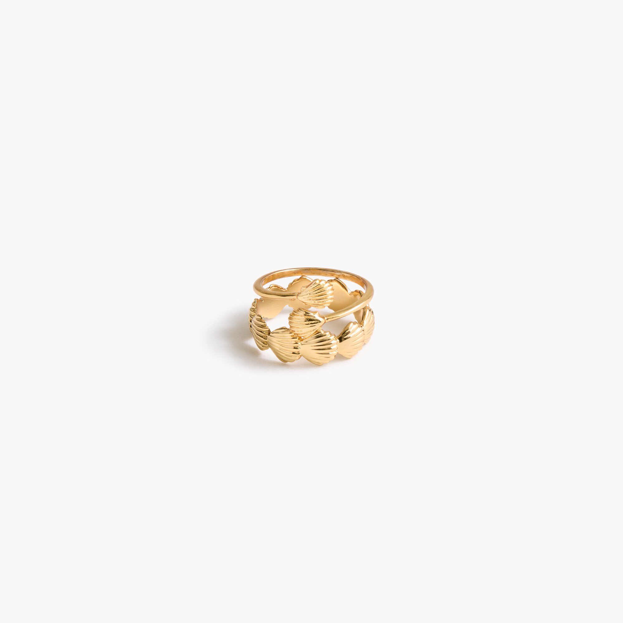 Seashell band rings set-of-two