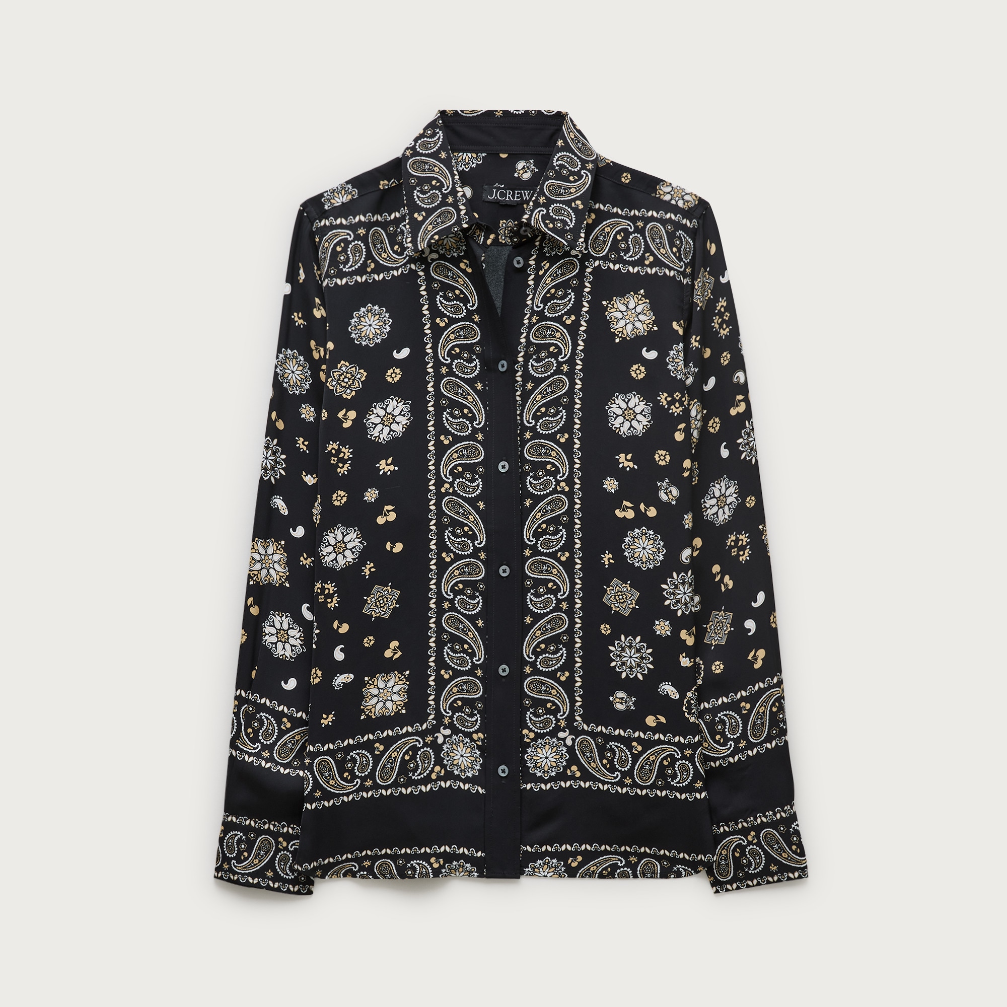 Jules classic-fit shirt in bandana-print viscose twill