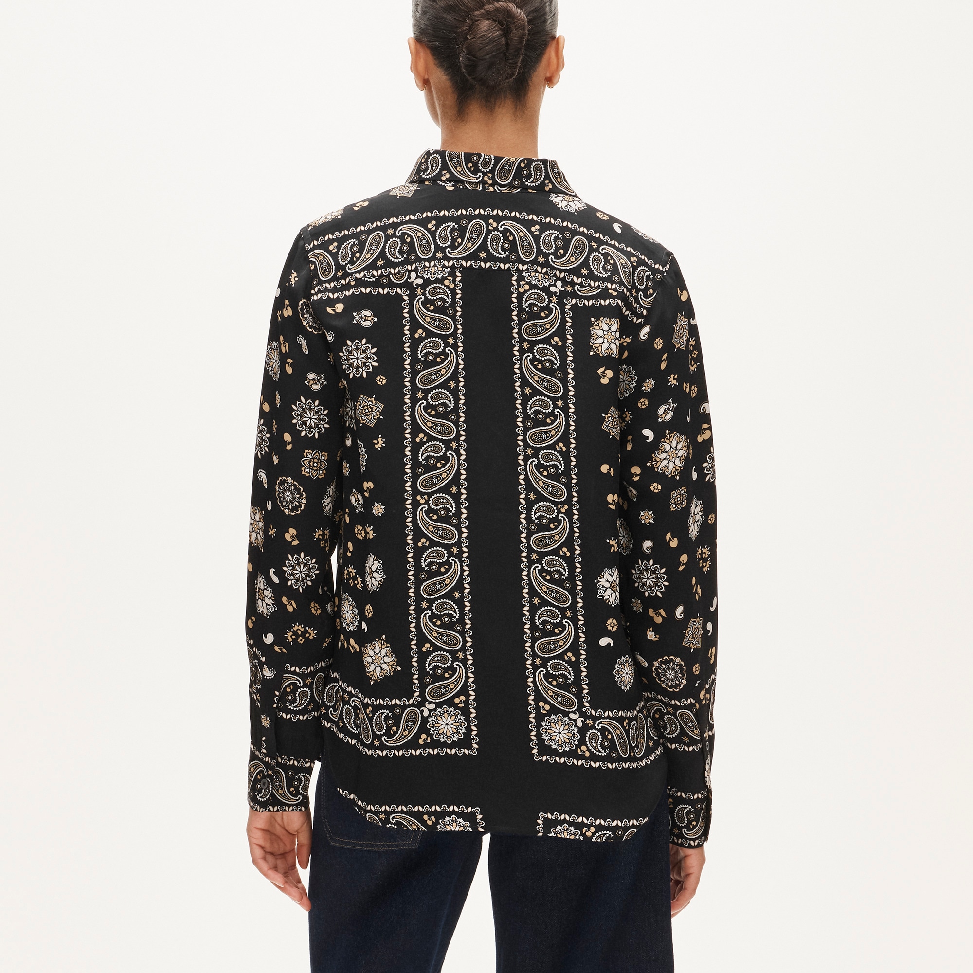 Jules classic-fit shirt in bandana-print viscose twill