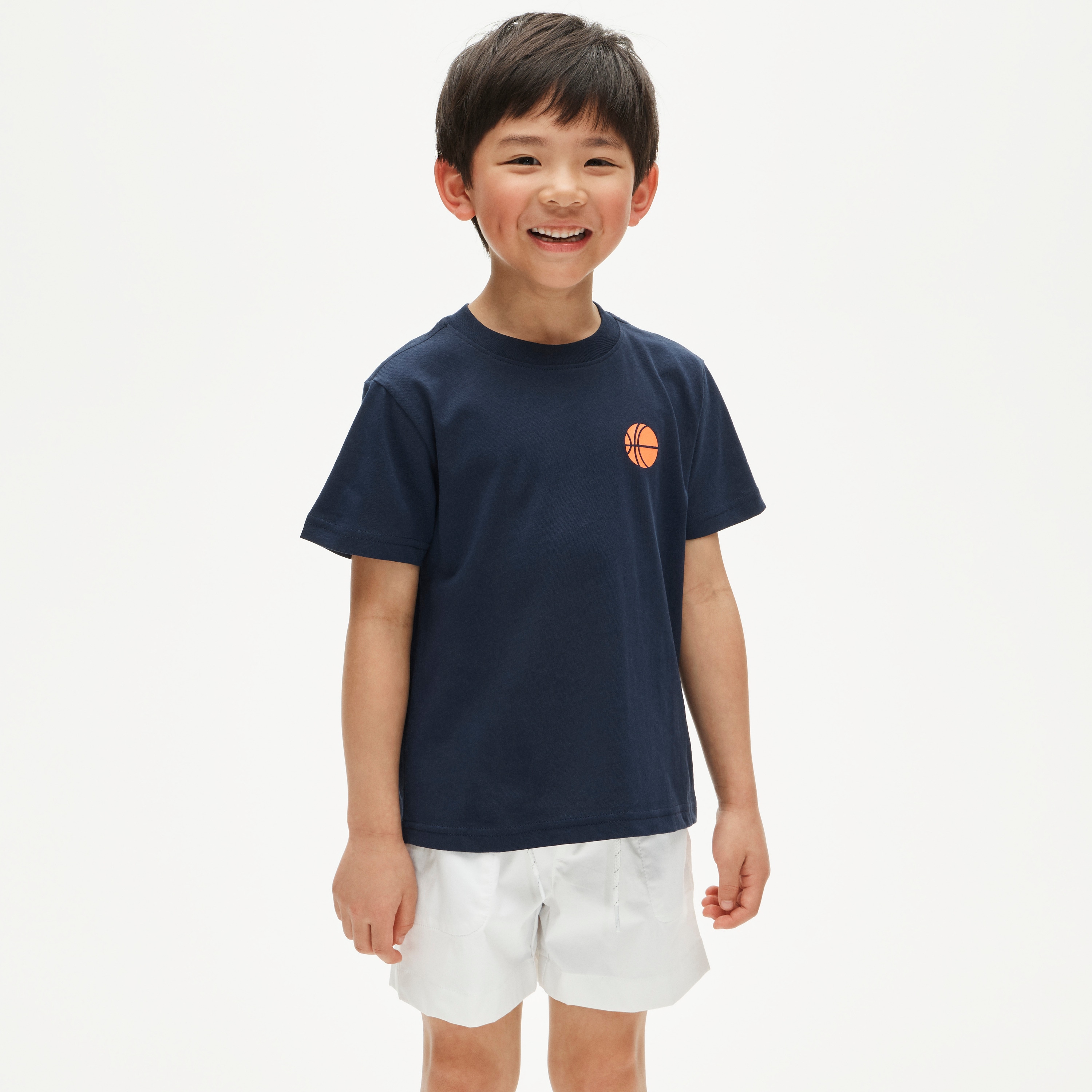 Kids' short-sleeve basketball graphic T-shirt