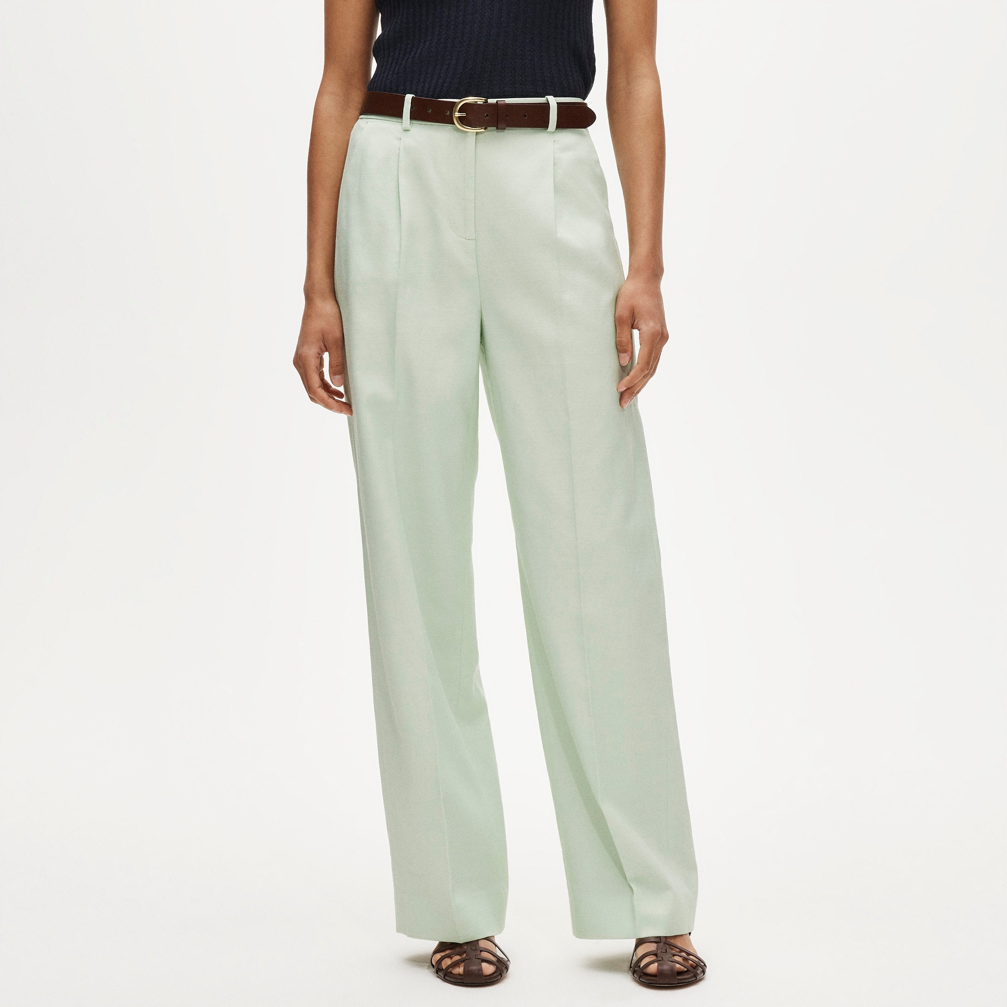 Essential wide-leg pant in Gramercy linen blend