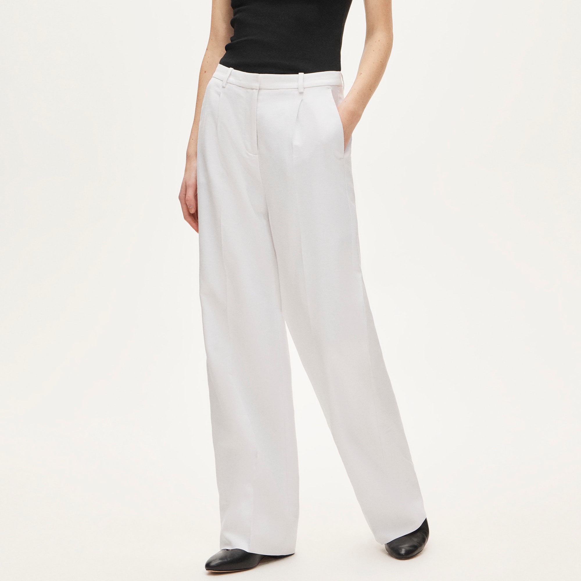 Essential wide-leg pant in Gramercy linen blend