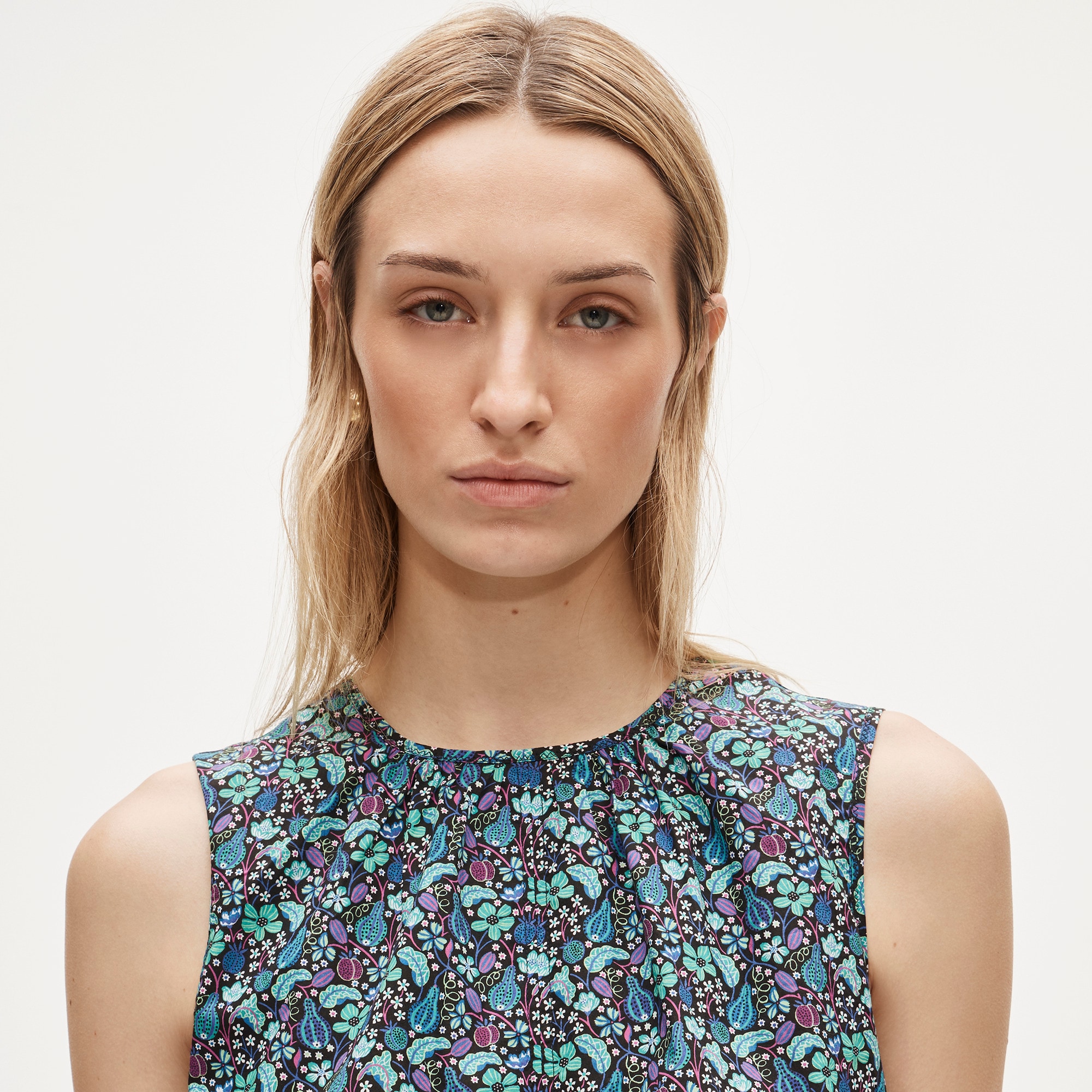 Drawstring-waist tank top in Liberty&reg; floral fabric - image 5