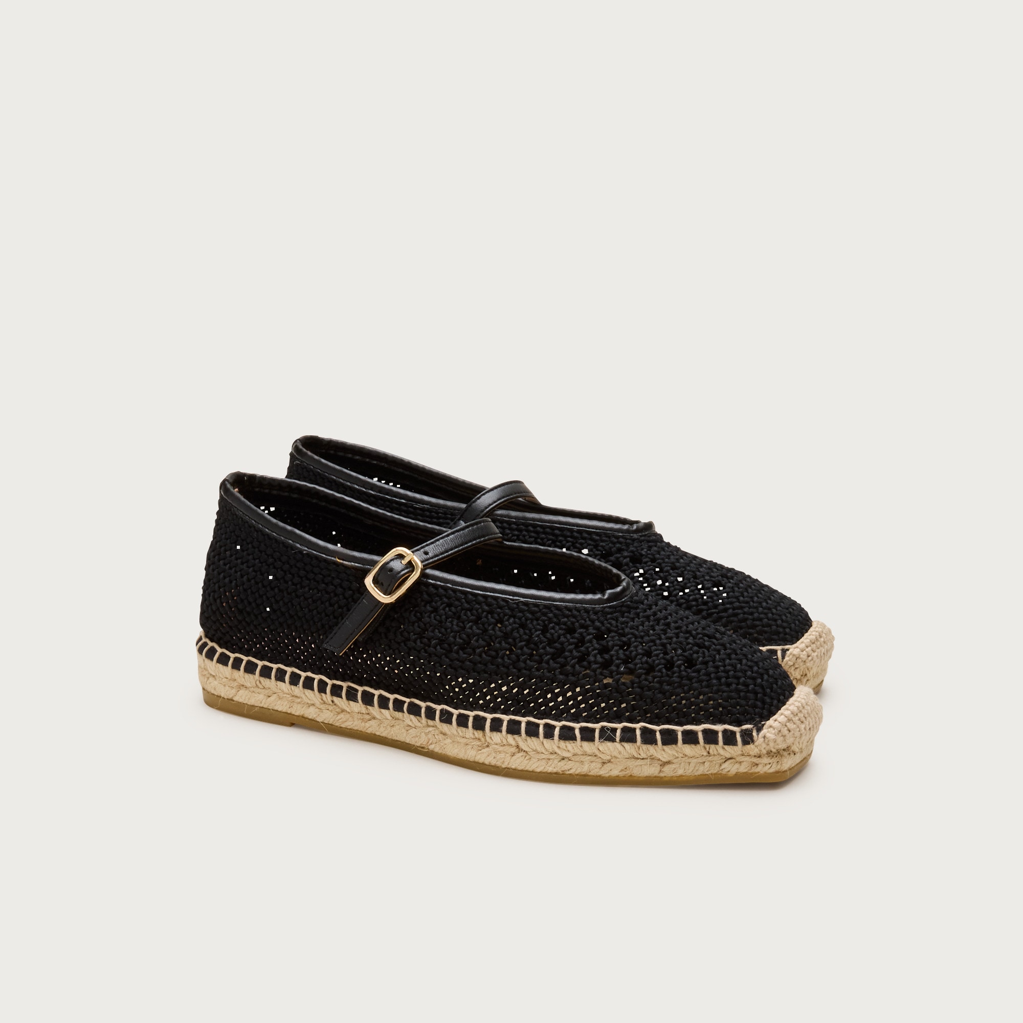Made-in-Spain Sophie Mary Jane espadrilles with crochet from J.Crew - $146