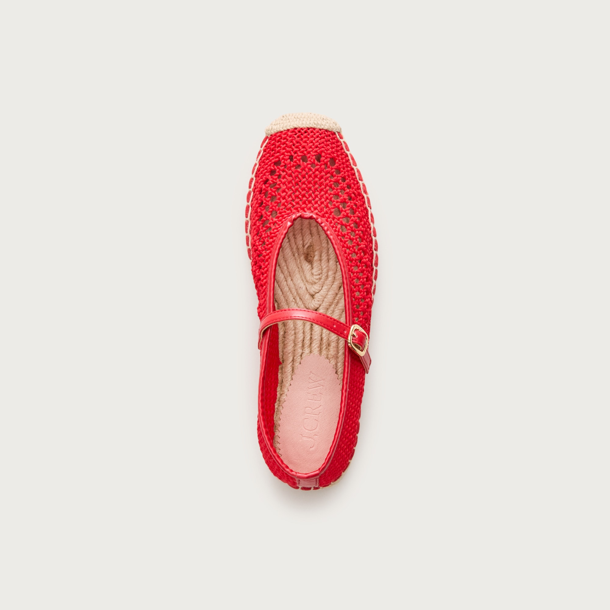 Made-in-Spain Sophie Mary Jane espadrilles with crochet