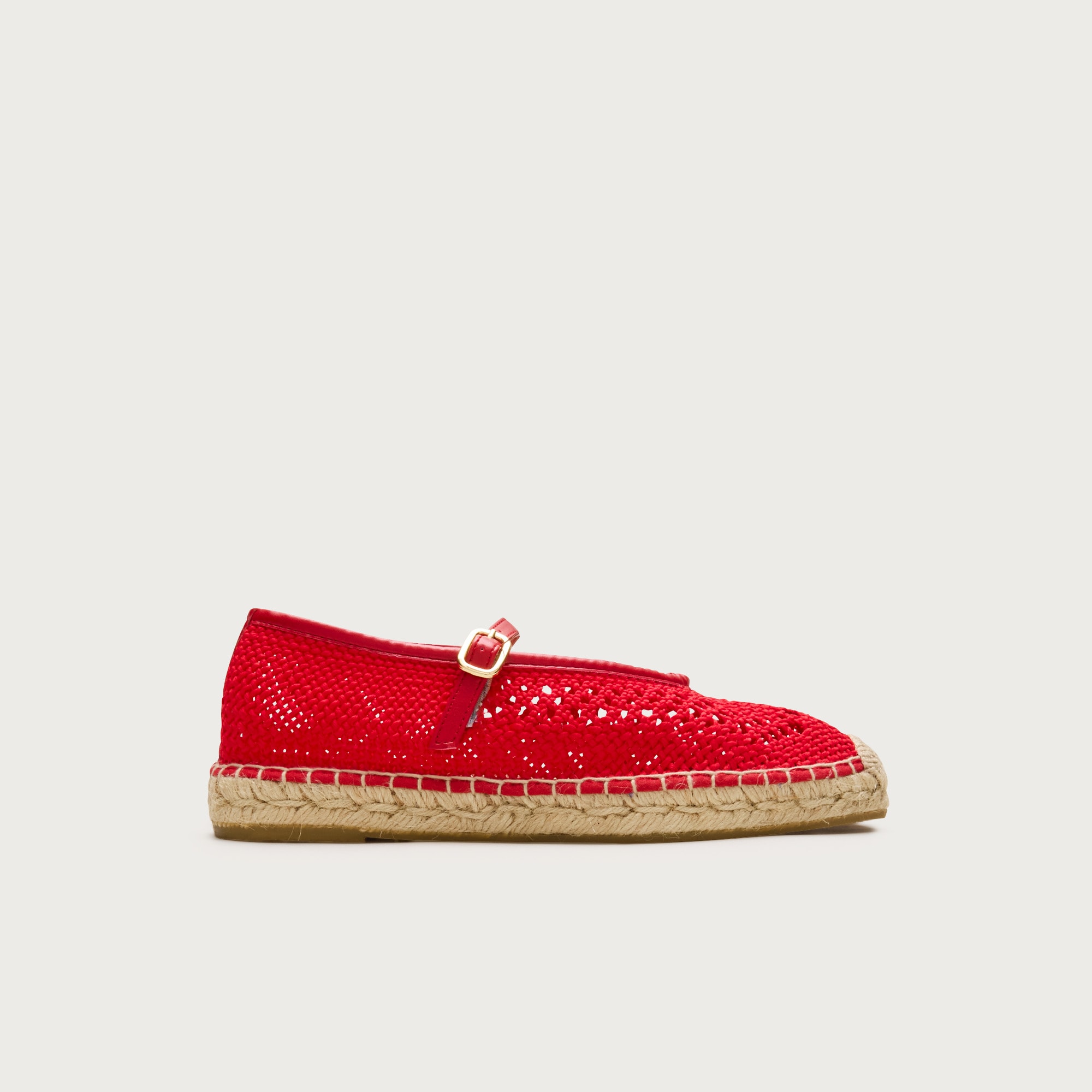 Made-in-Spain Sophie Mary Jane espadrilles with crochet