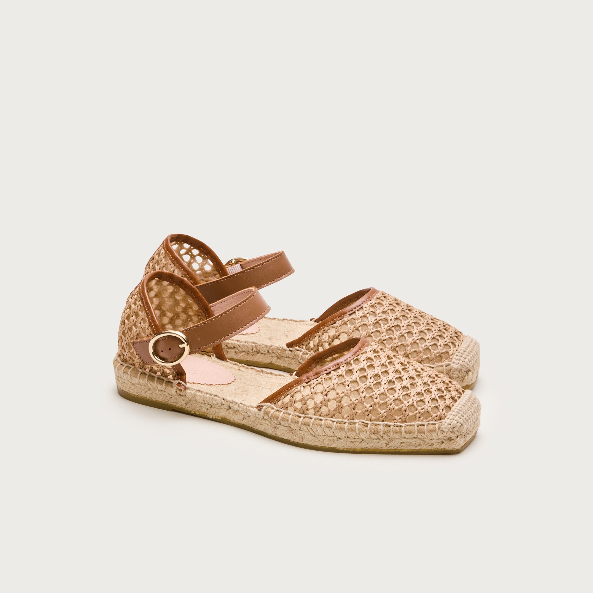 Made-in-Spain Sophie woven ankle-strap espadrilles