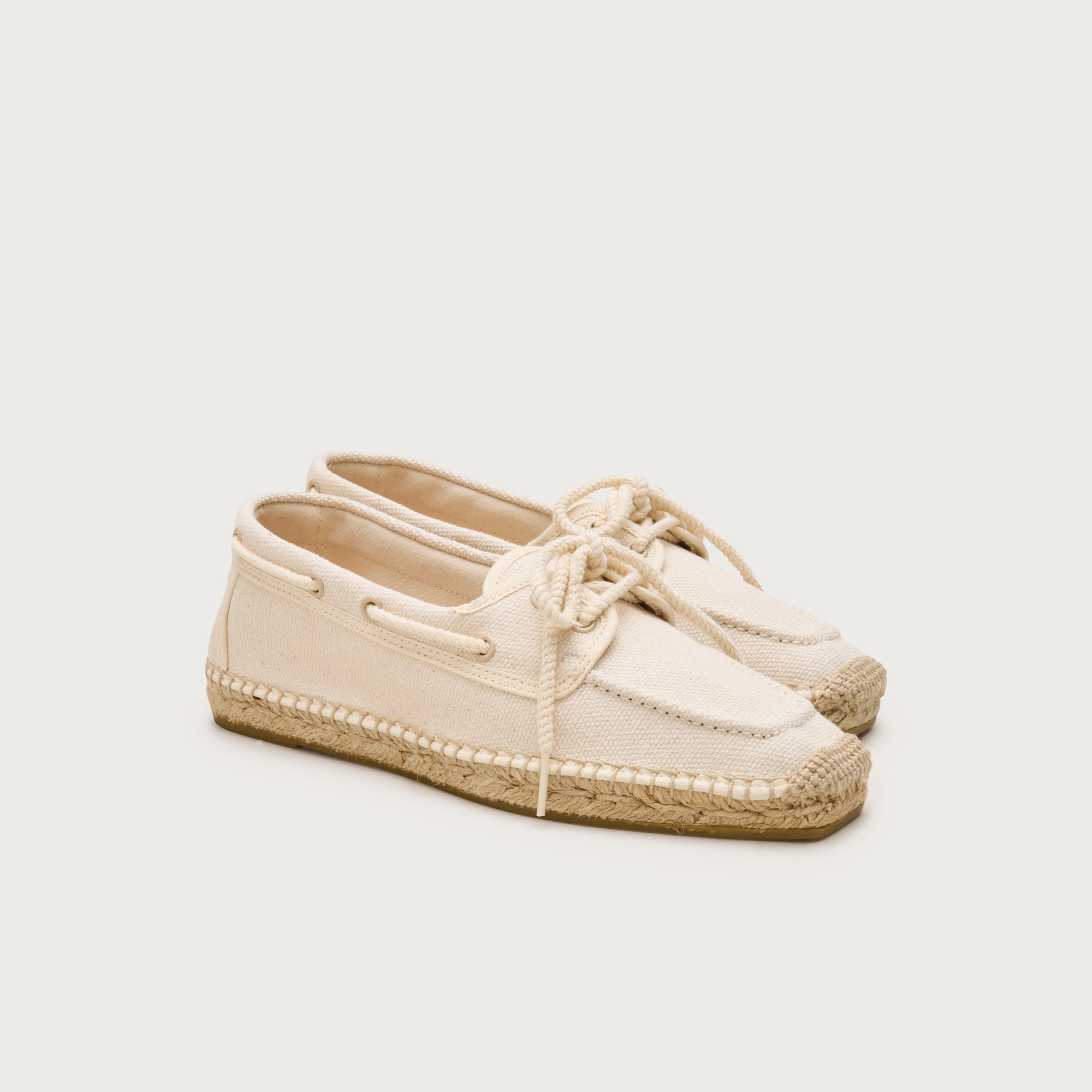 Made-in-Spain boat shoe espadrilles in marled canvas from J.Crew - $168