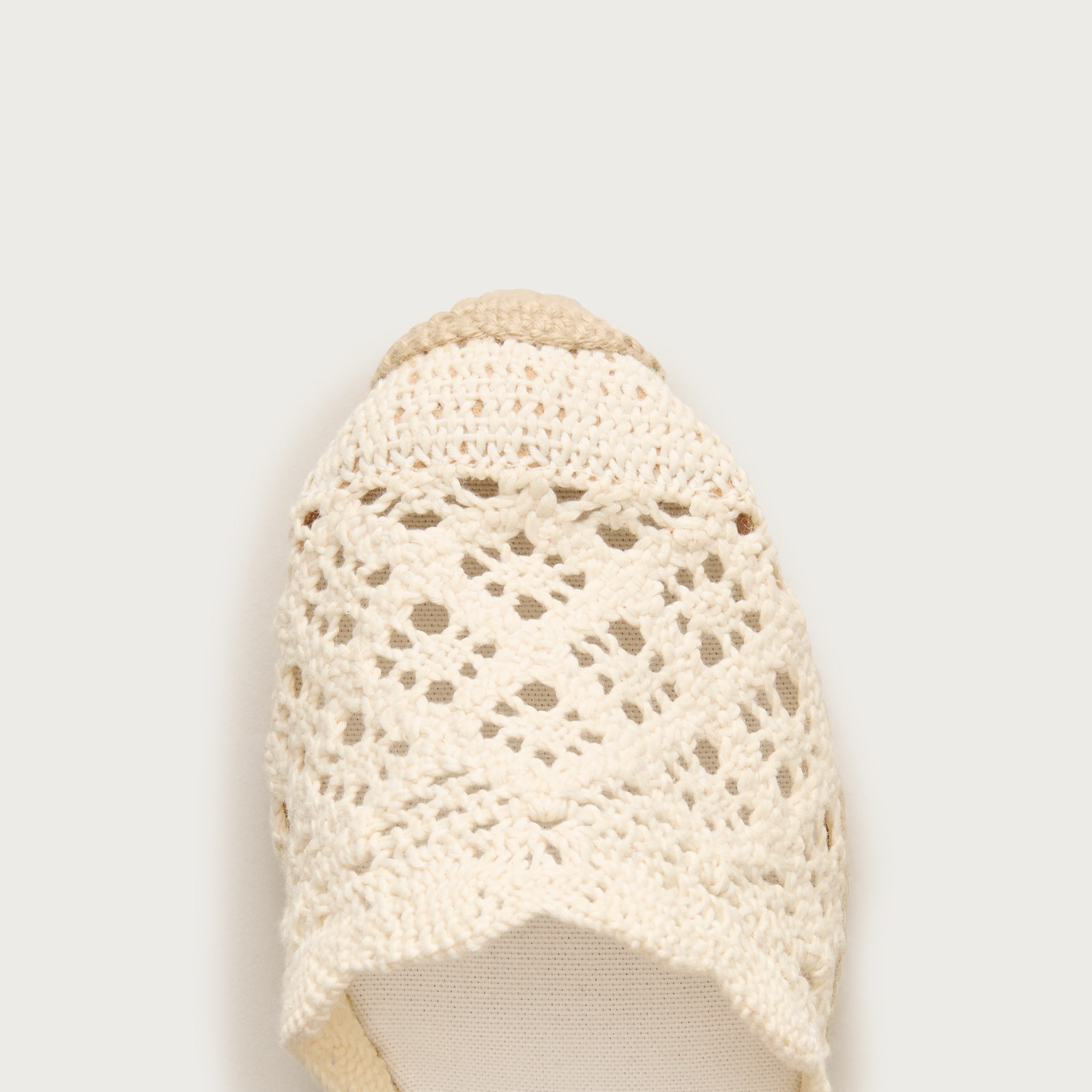 Made-in-Spain espadrille lace-up wedges with crochet