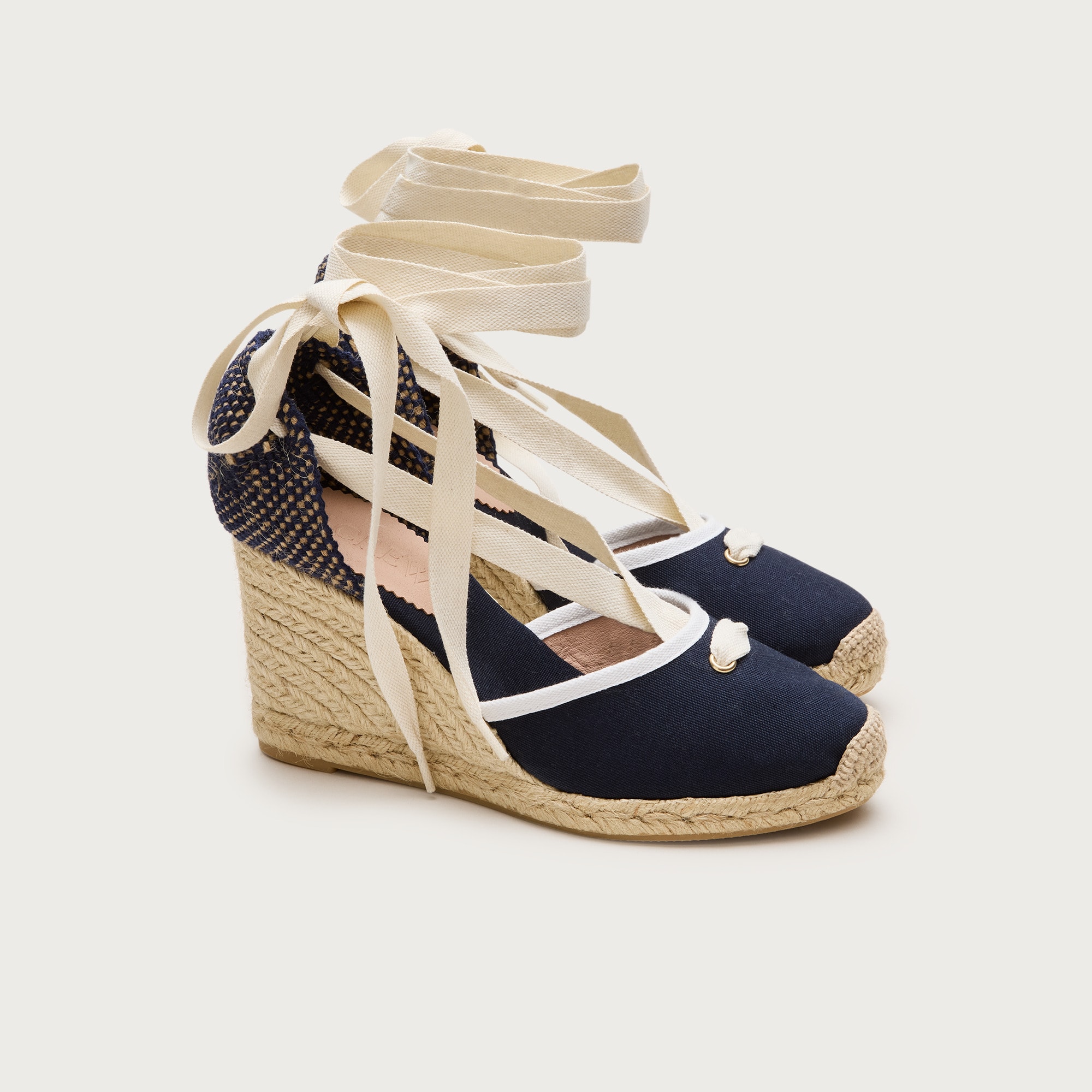 Made-in-Spain espadrille lace-up wedges from J.Crew - $243