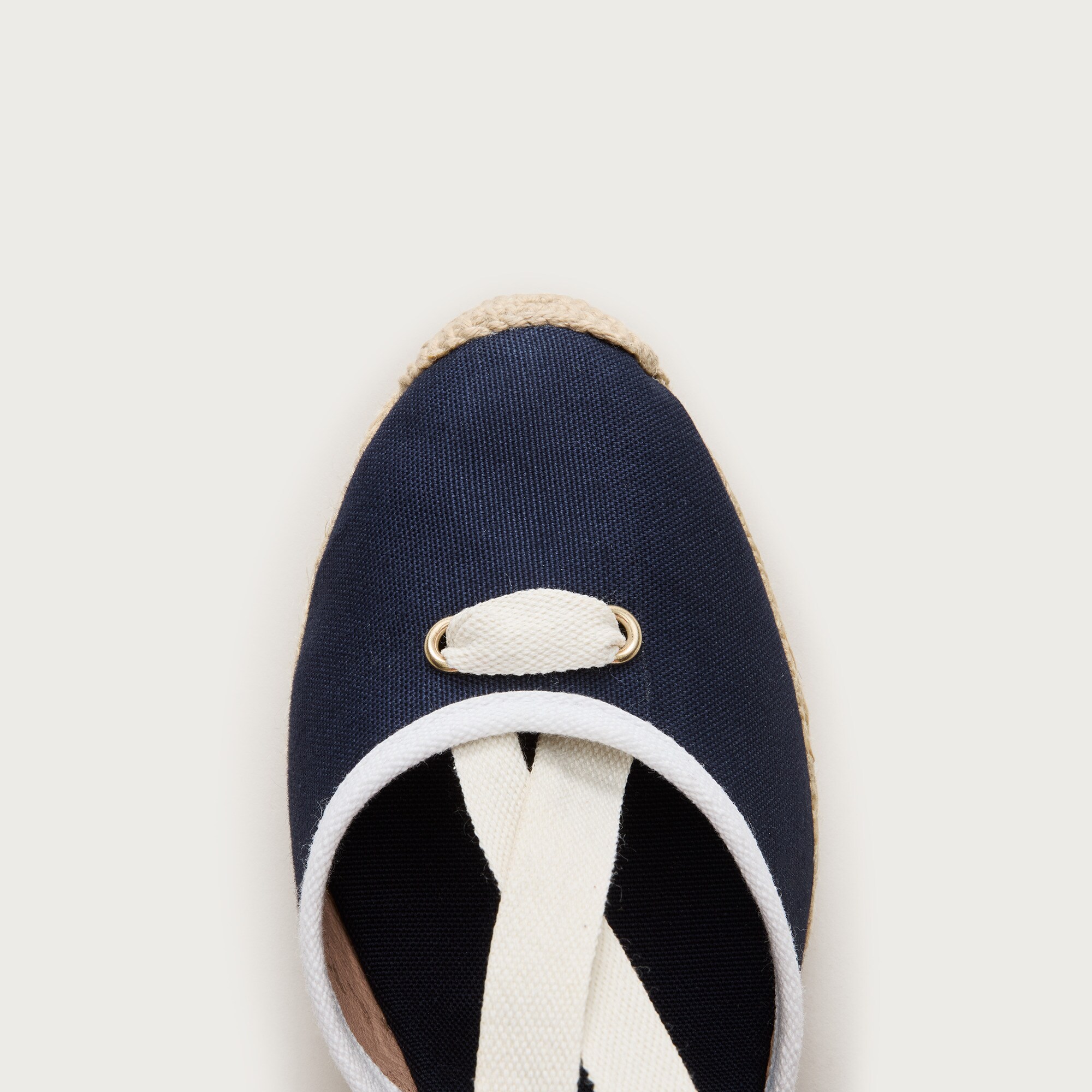 Made-in-Spain espadrille lace-up wedges