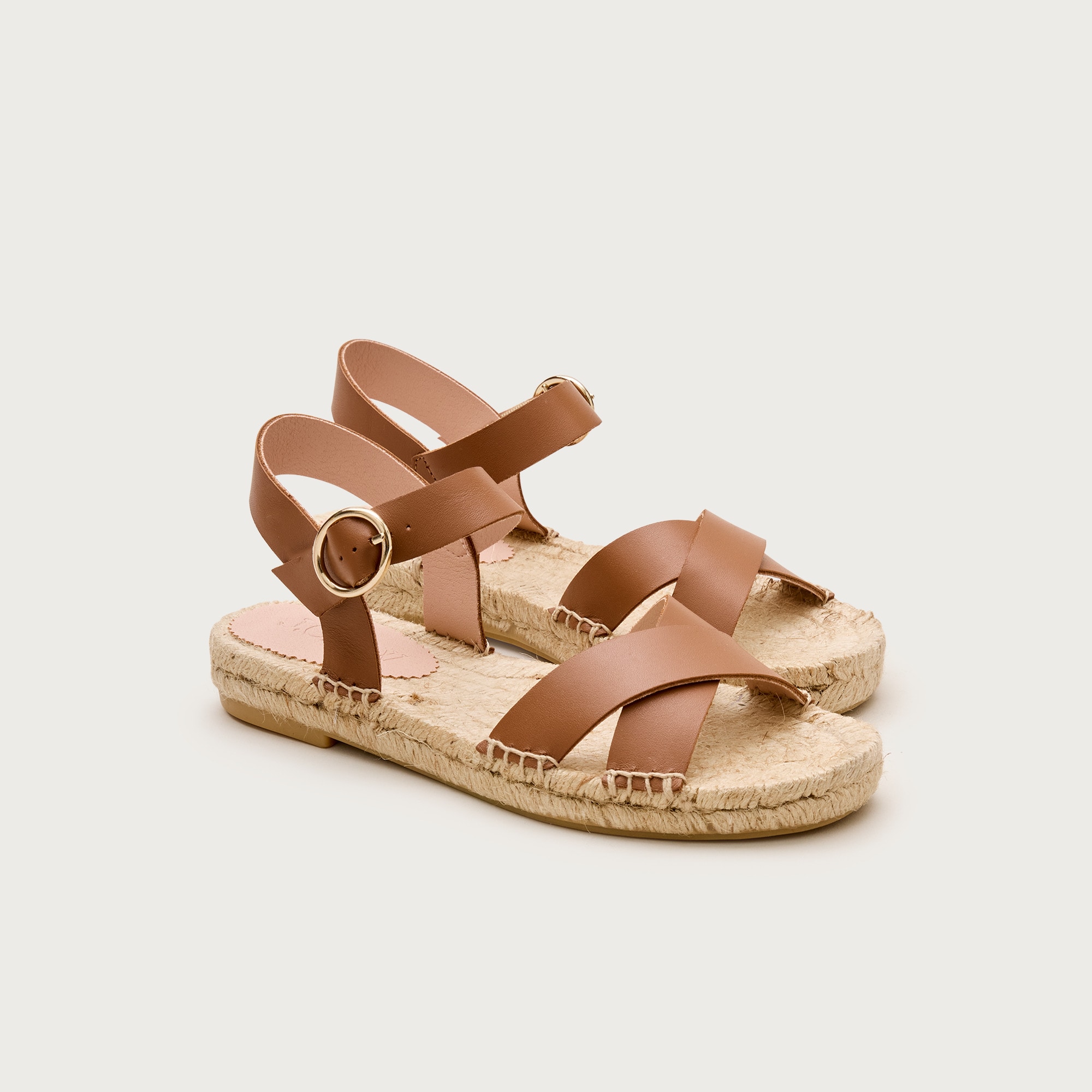 Made-in-Spain platform espadrilles in leather